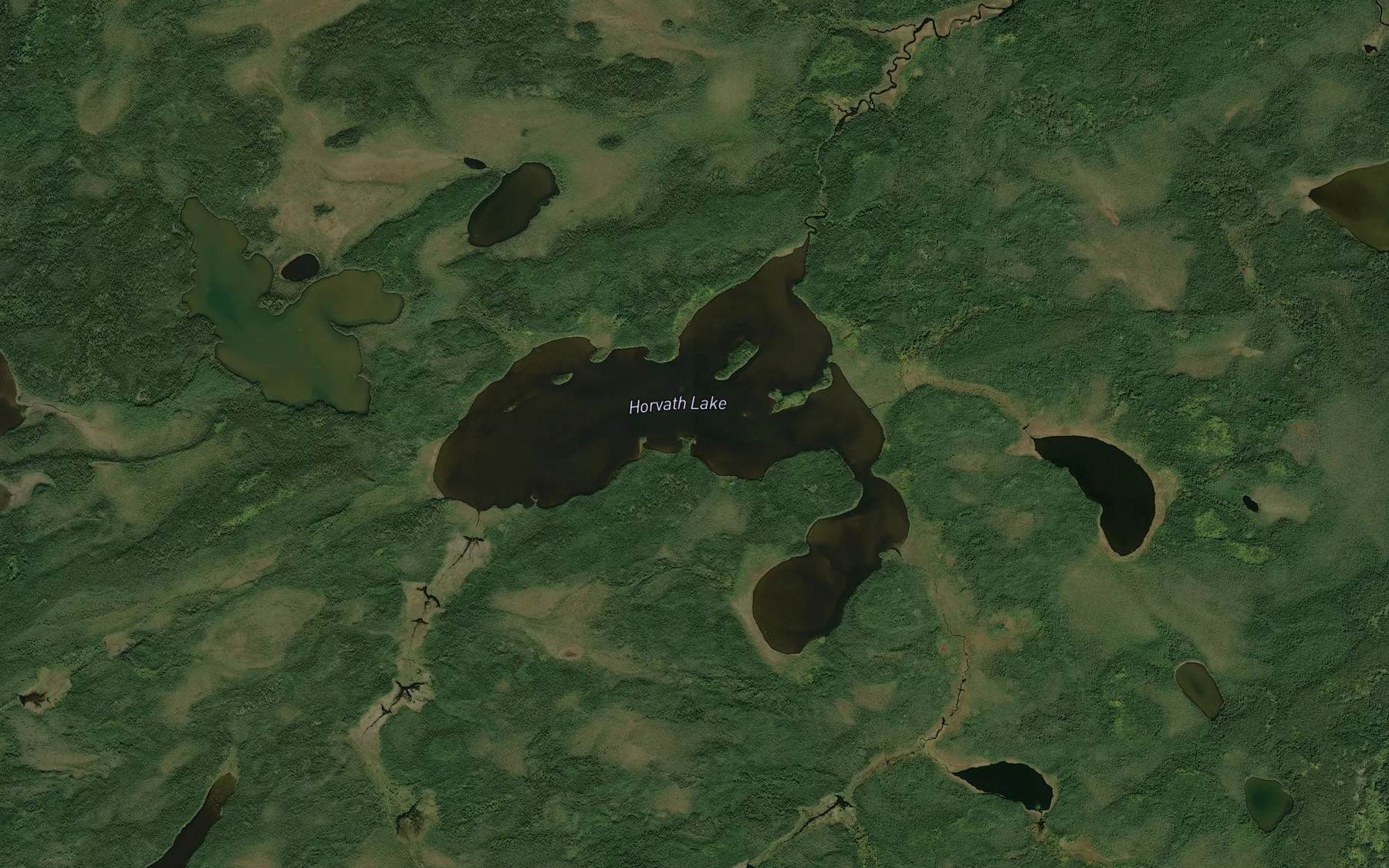 Satellite map of the Horvath Lake