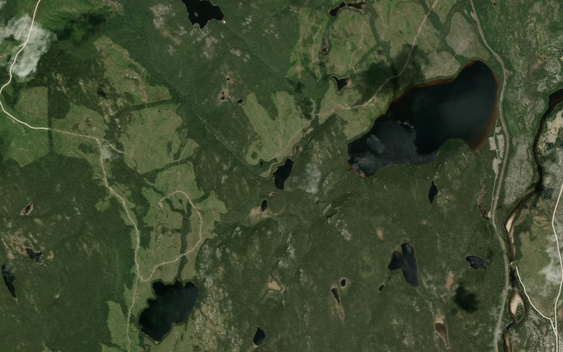 Satellite map of the Lac Greffin