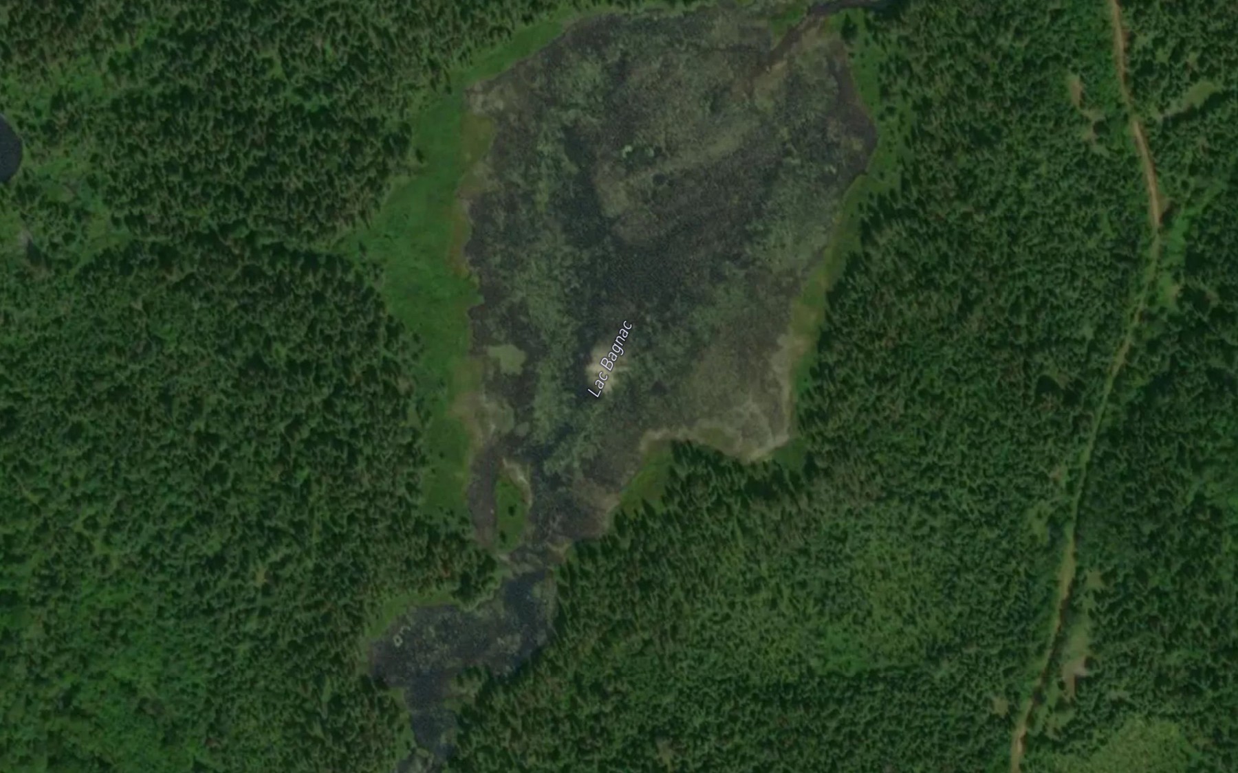 Satellite map of the Lac Bagnac