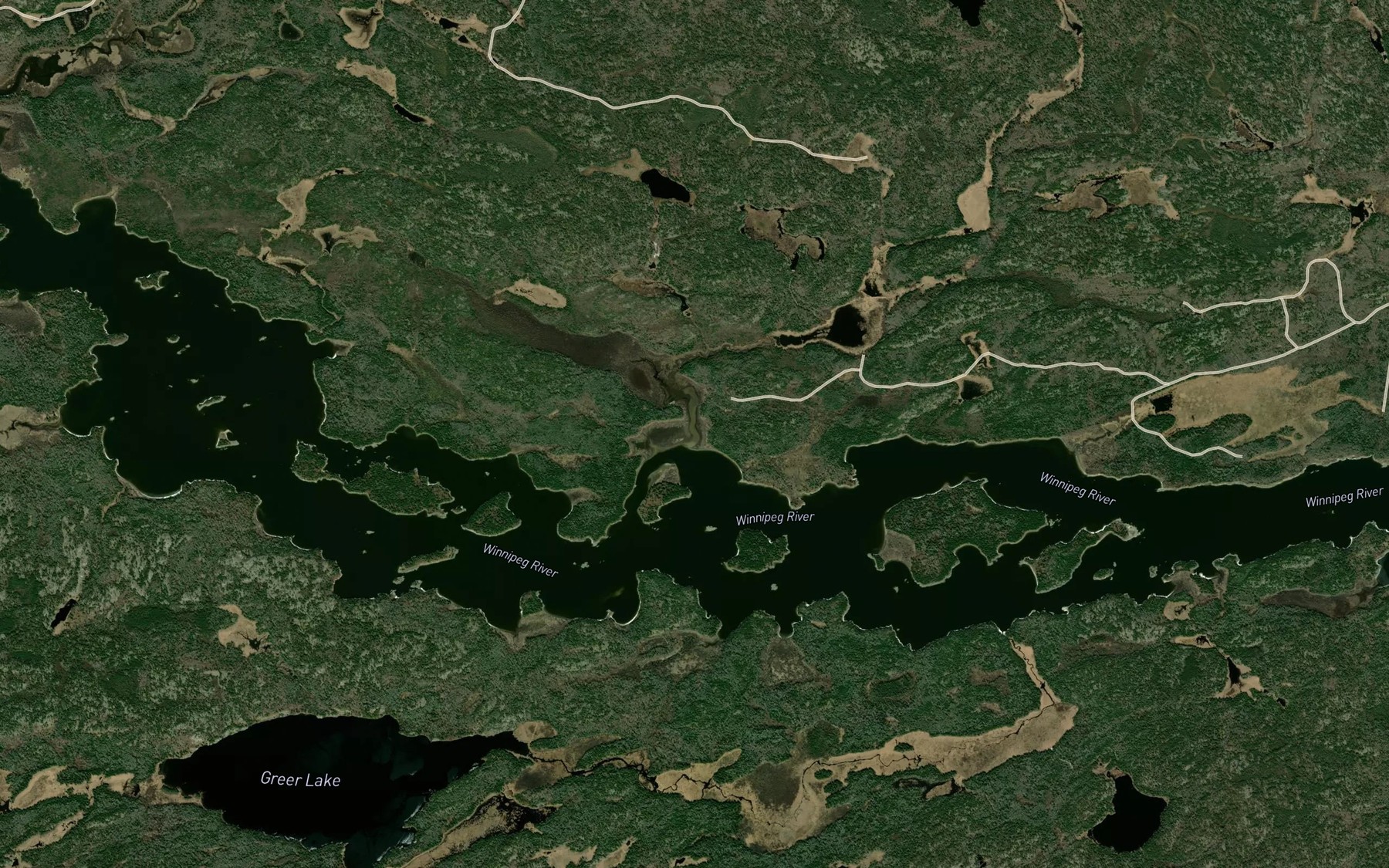 Satellite map of the Walters Creek
