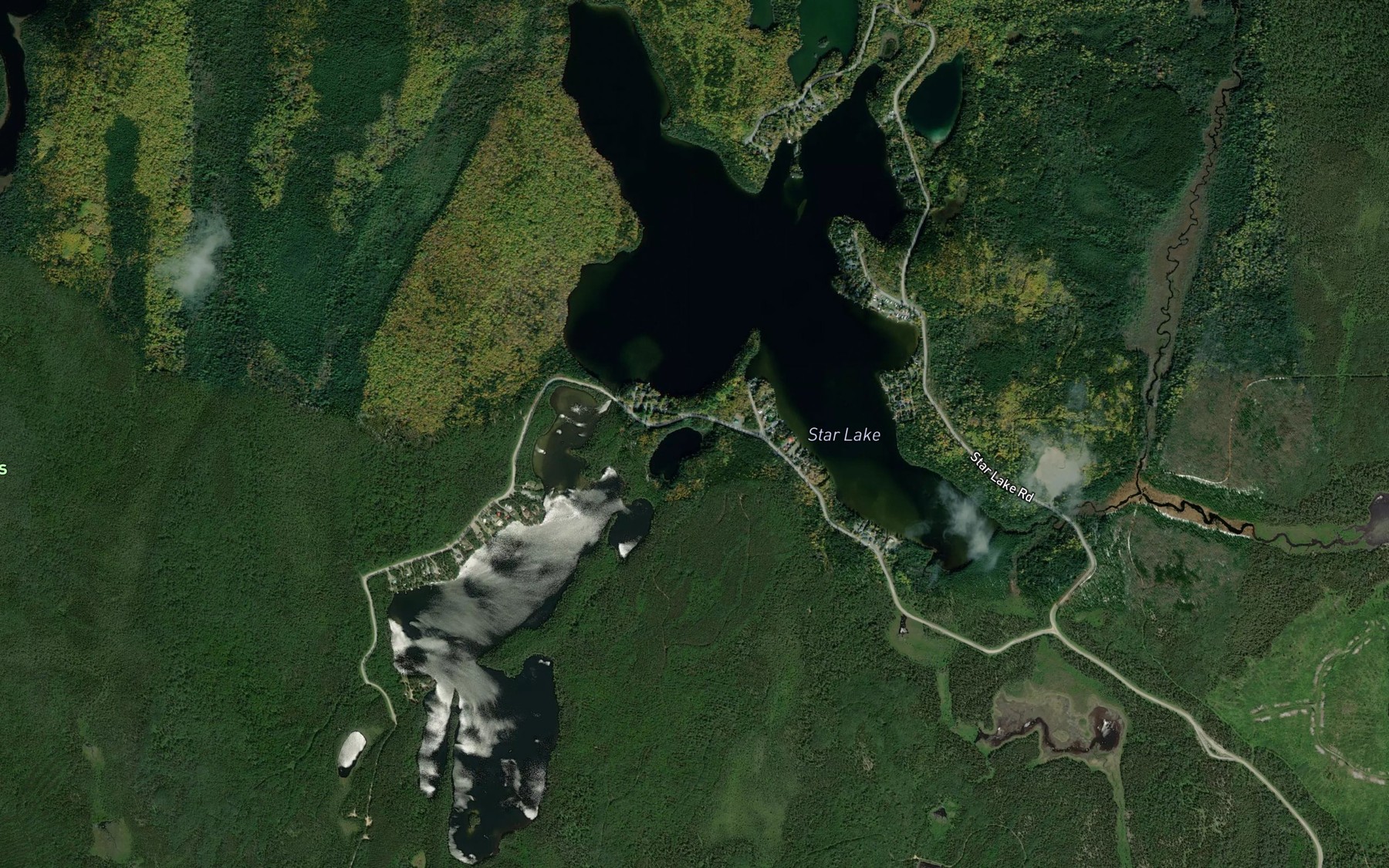 Satellite map of the Star Lake