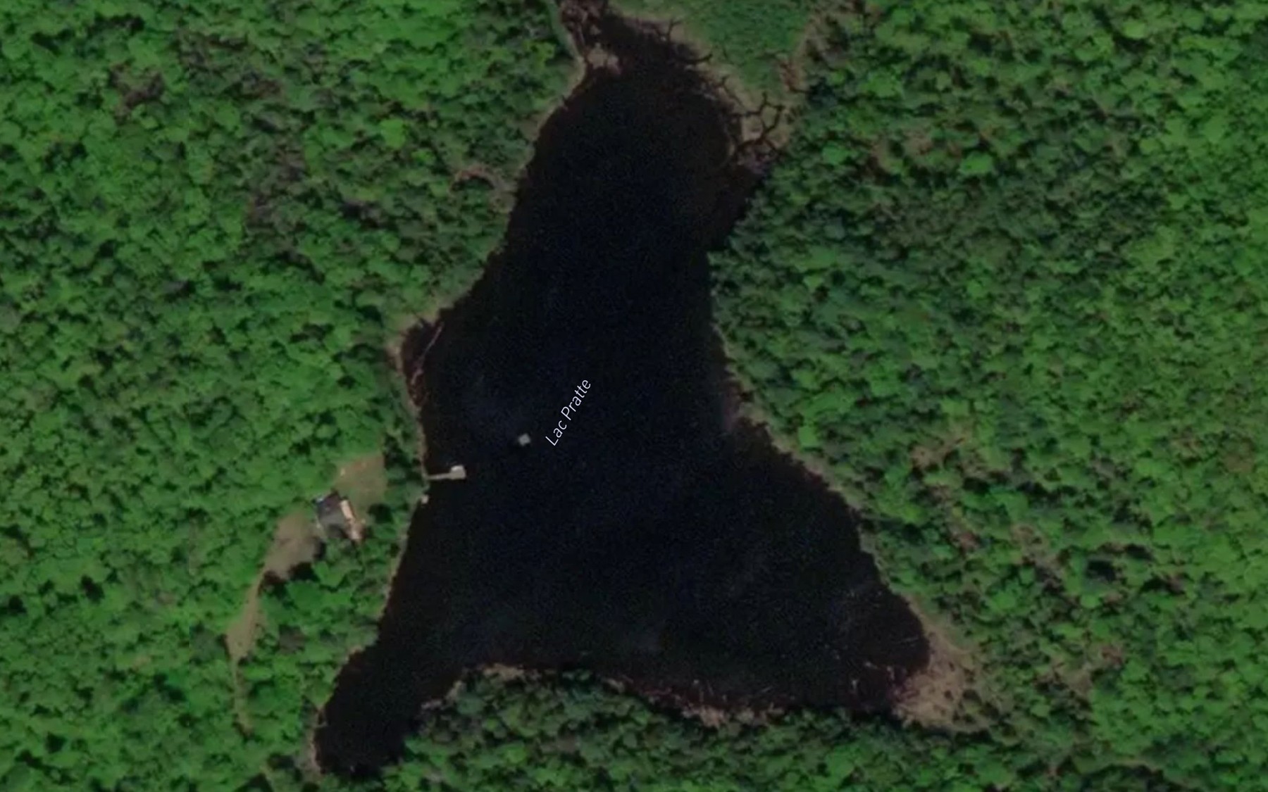 Satellite map of the Lac Pratte