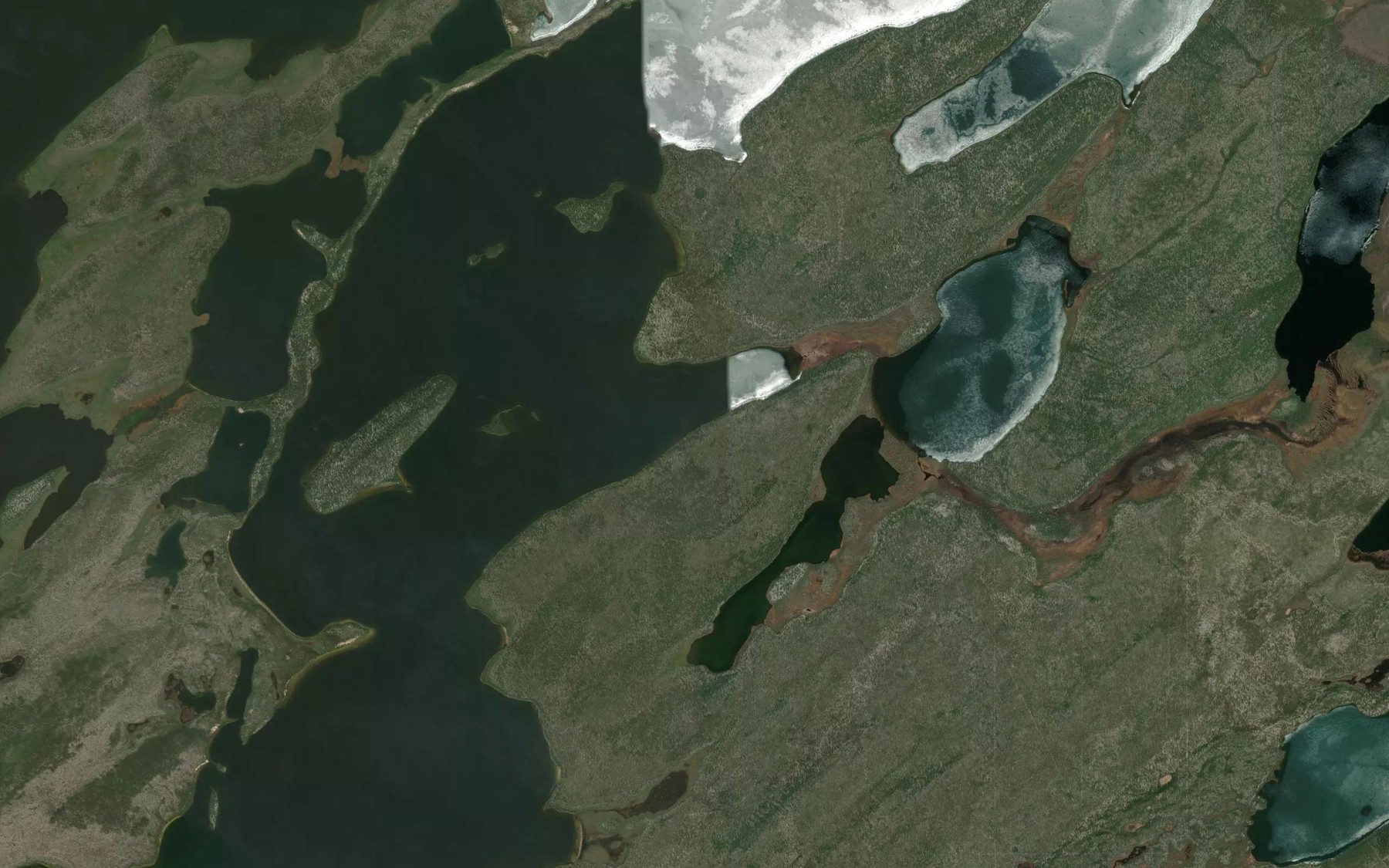 Satellite map of the Durrant Lake