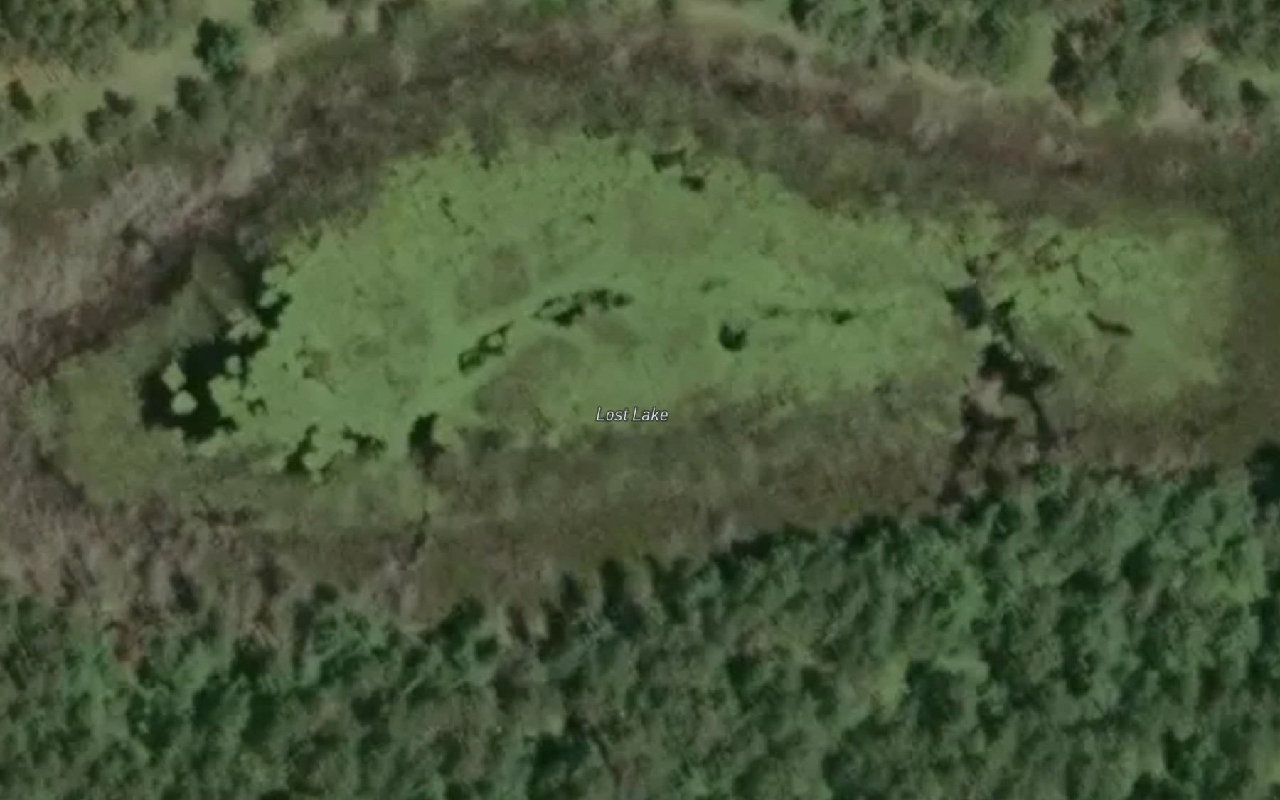 Satellite map of the Lost Lake