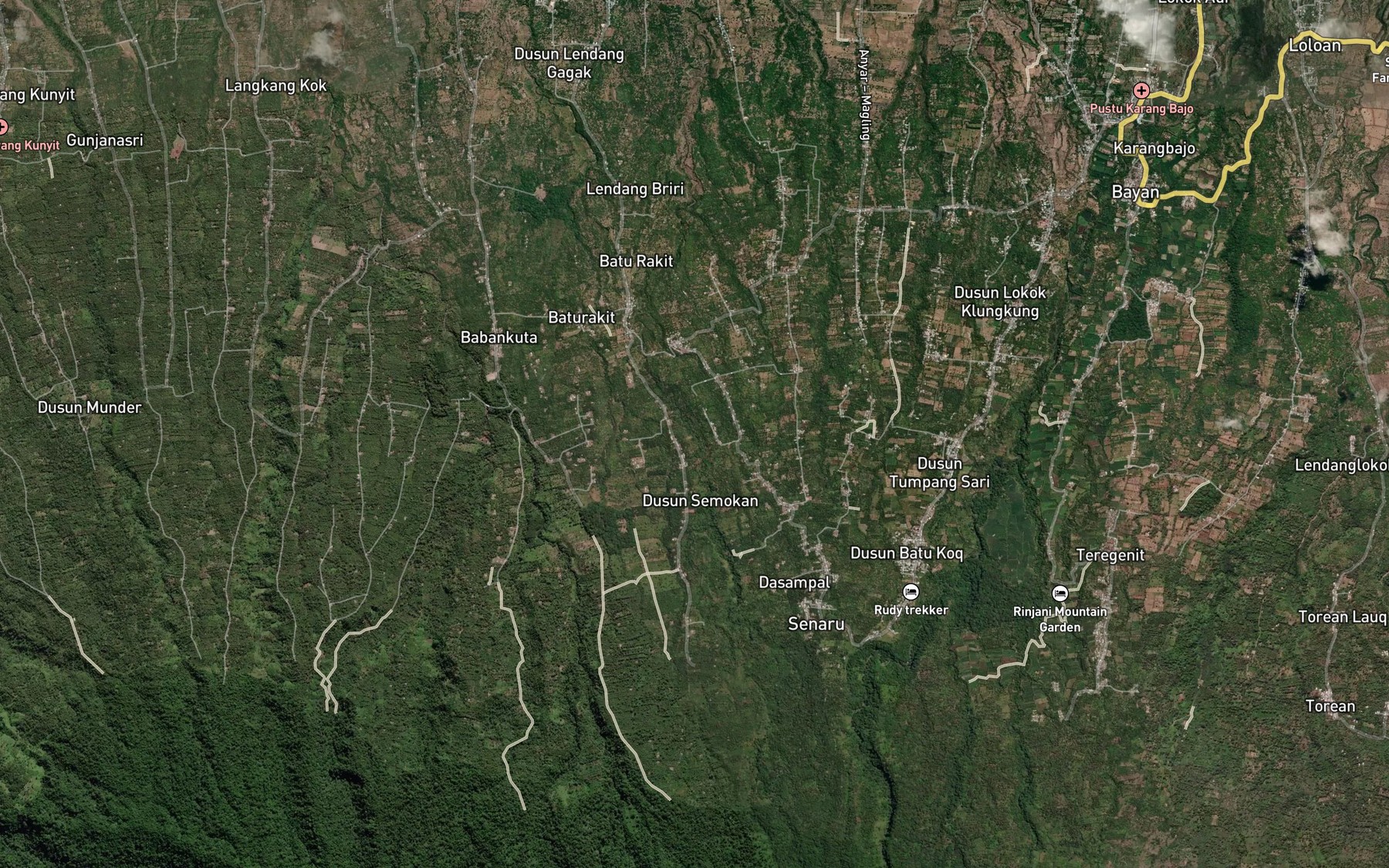 Satellite map of the Lokok Baturakit