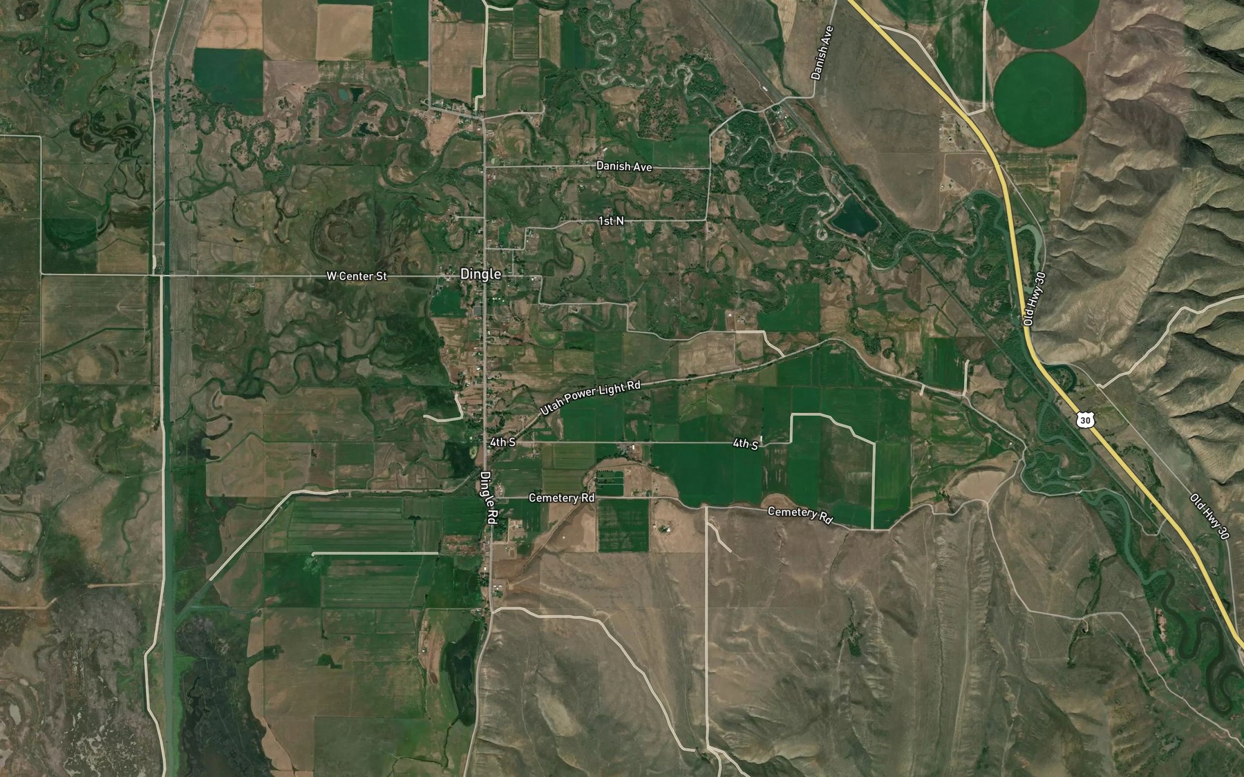 Satellite map of the Ream Crockett Canal