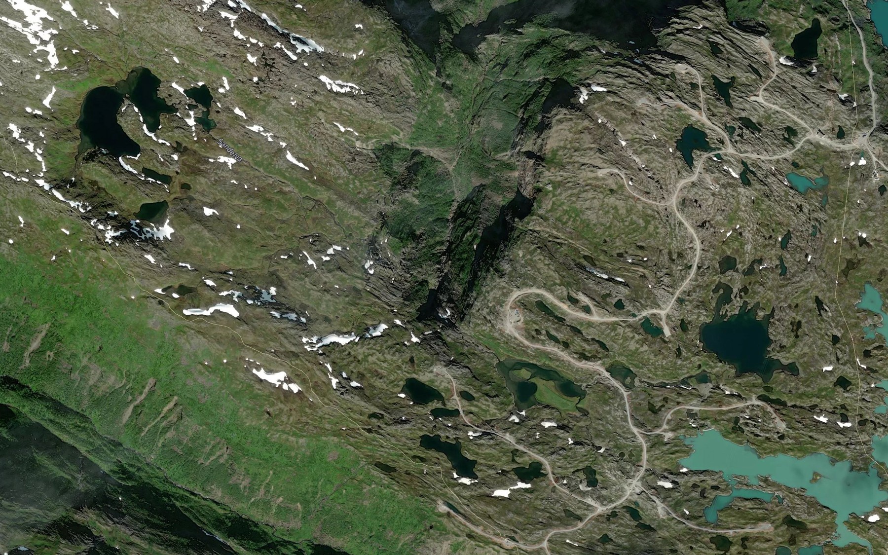 Satellite map of the Vuodogarttje