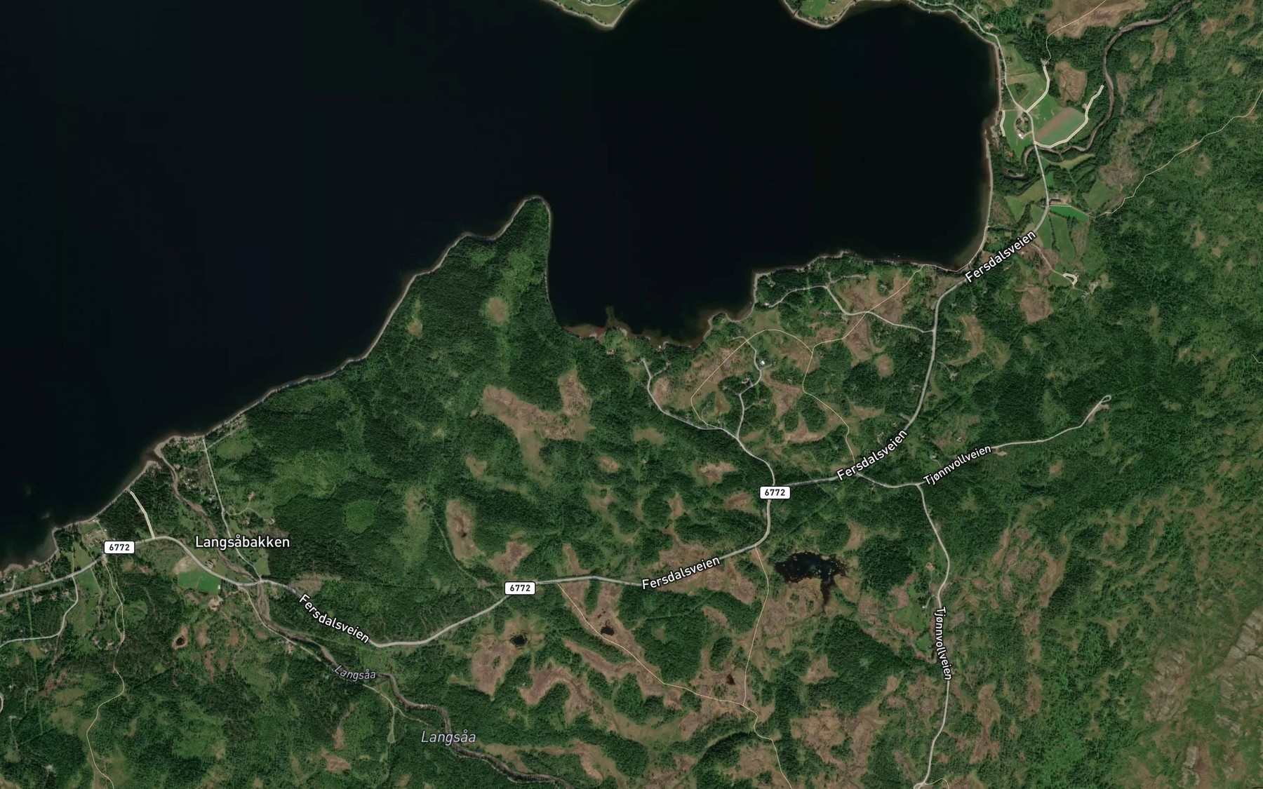 Satellite map of the Svinsundbekken