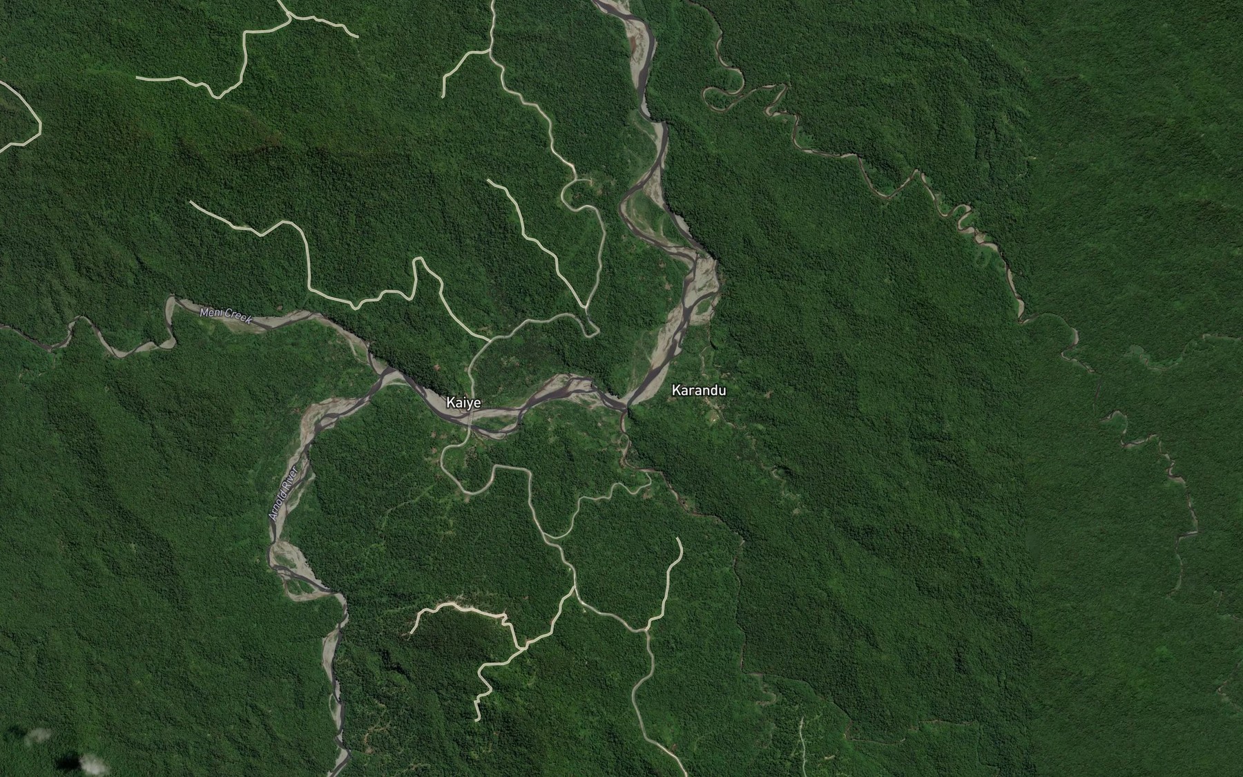 Satellite map of the Ibleu Creek