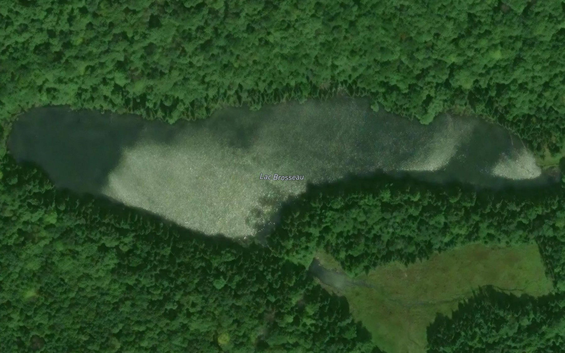 Satellite map of the Lac Brosseau