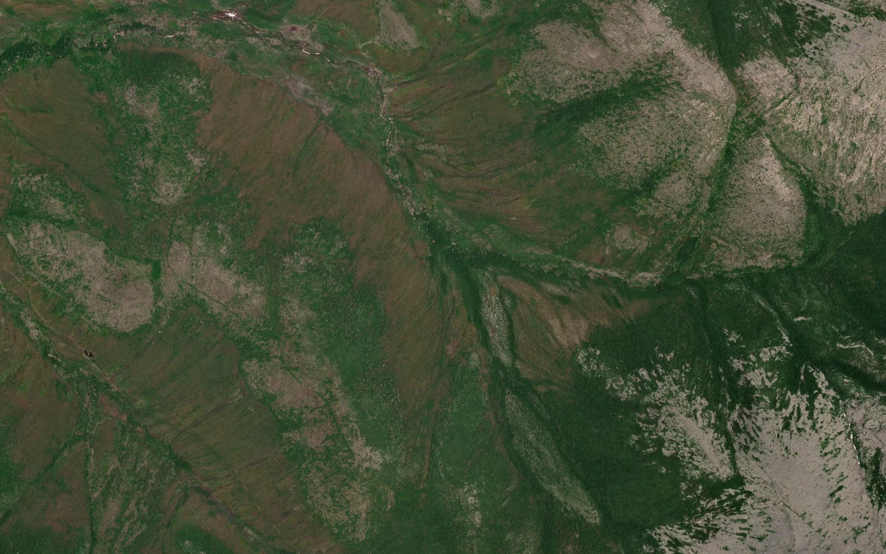 Satellite map of the Upryamyy