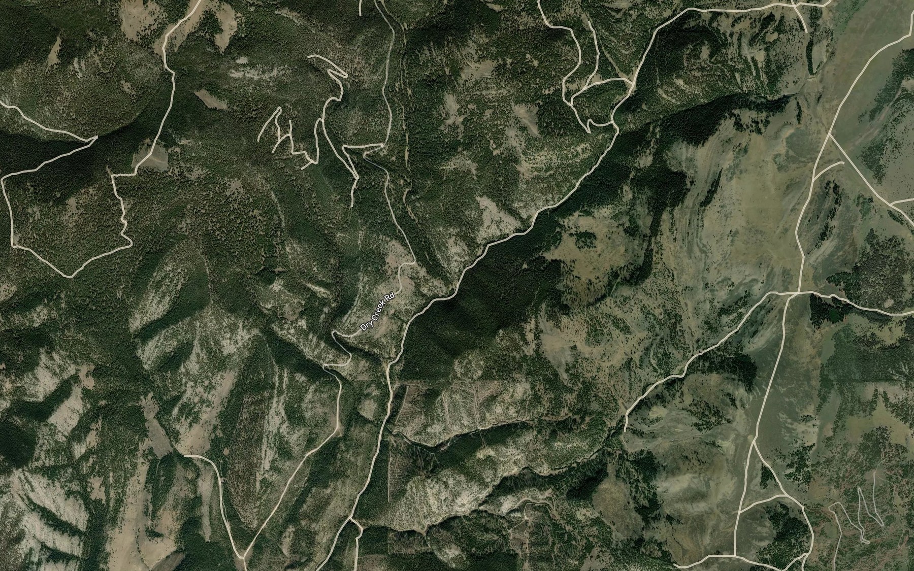 Satellite map of the West Fork Dry Creek