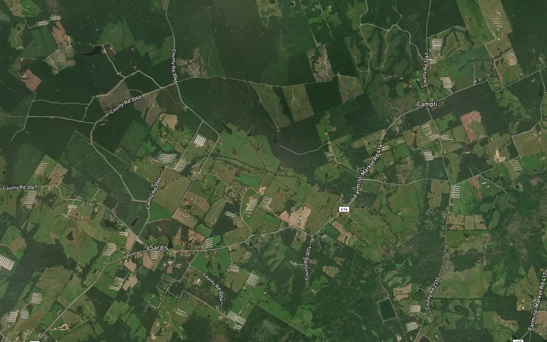 Satellite map of the Carlyle Branch