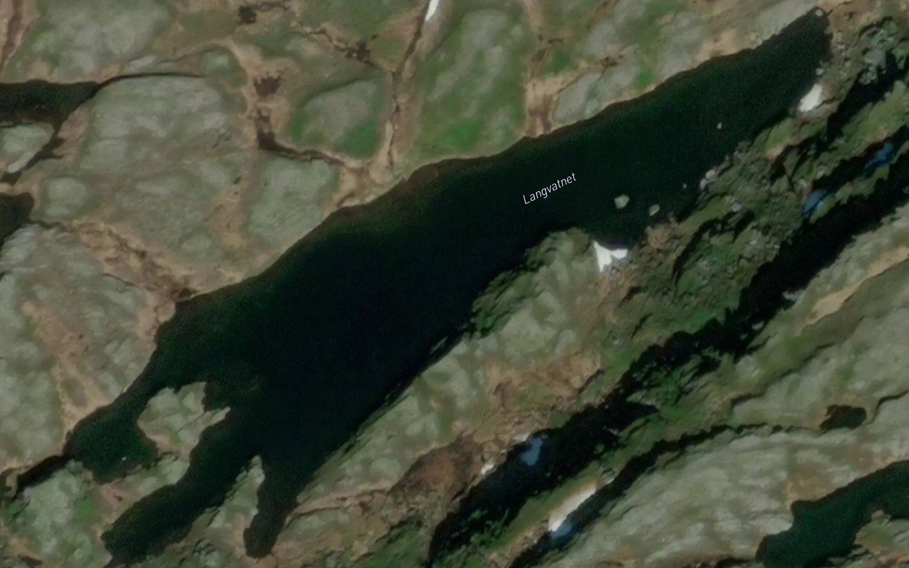Satellite map of the Langvatnet
