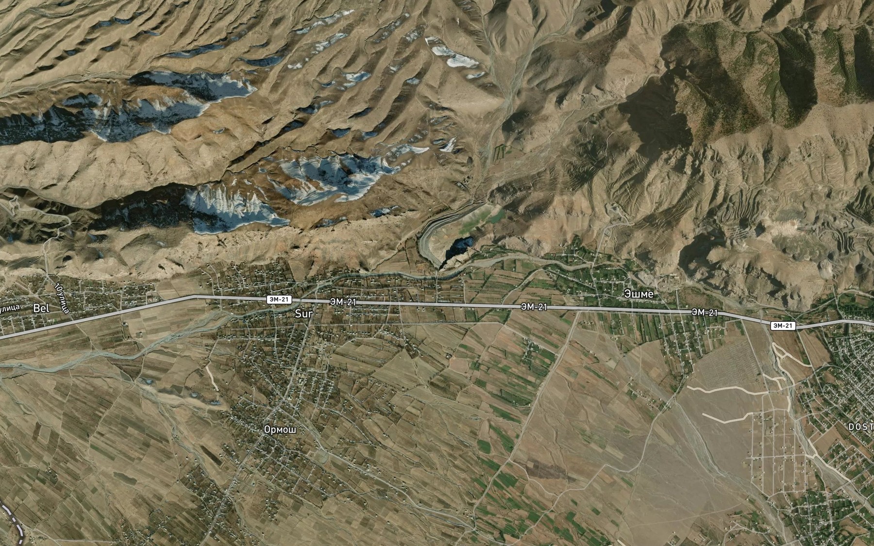 Satellite map of the Zarkar