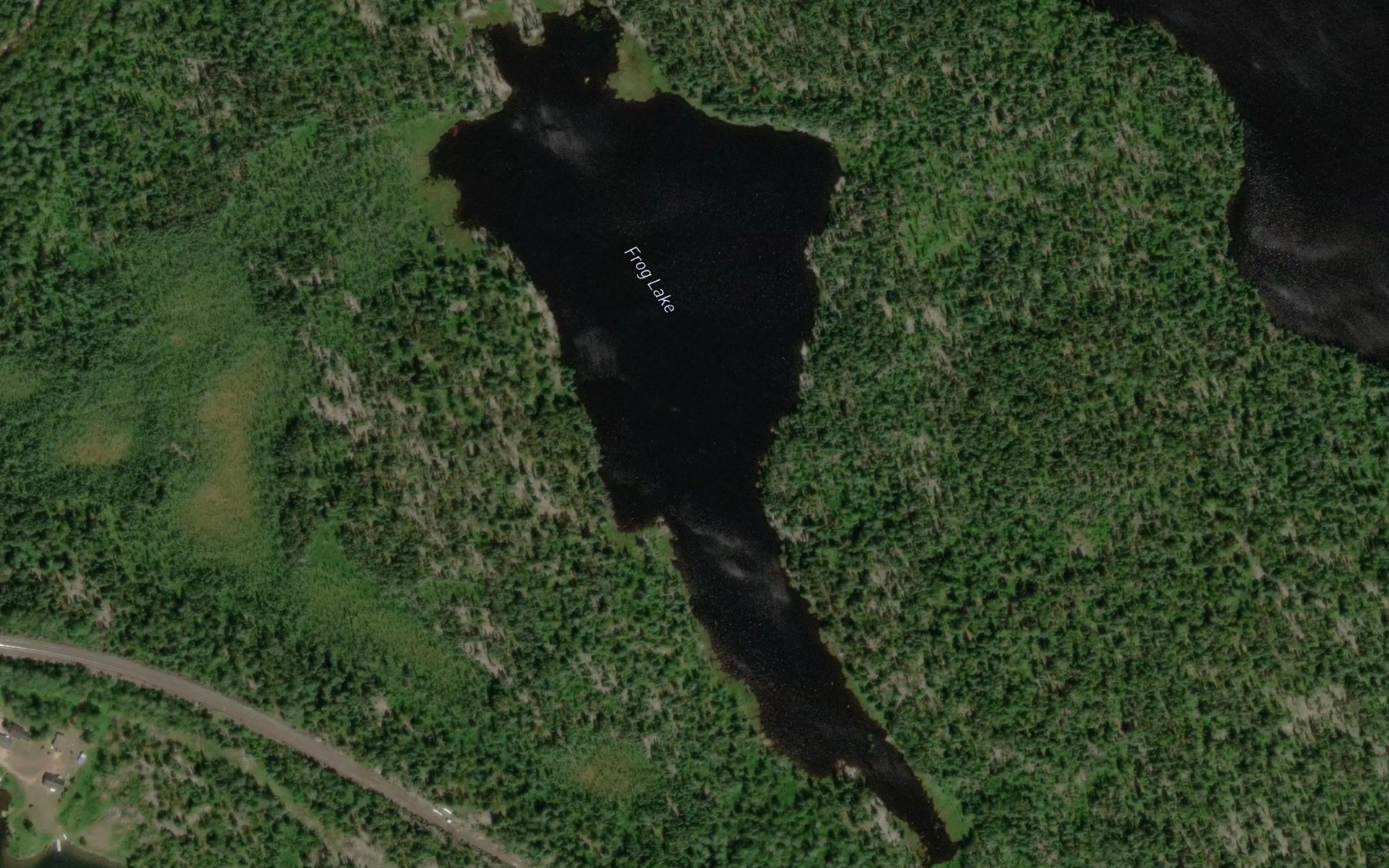 Satellite map of the Frog Lake