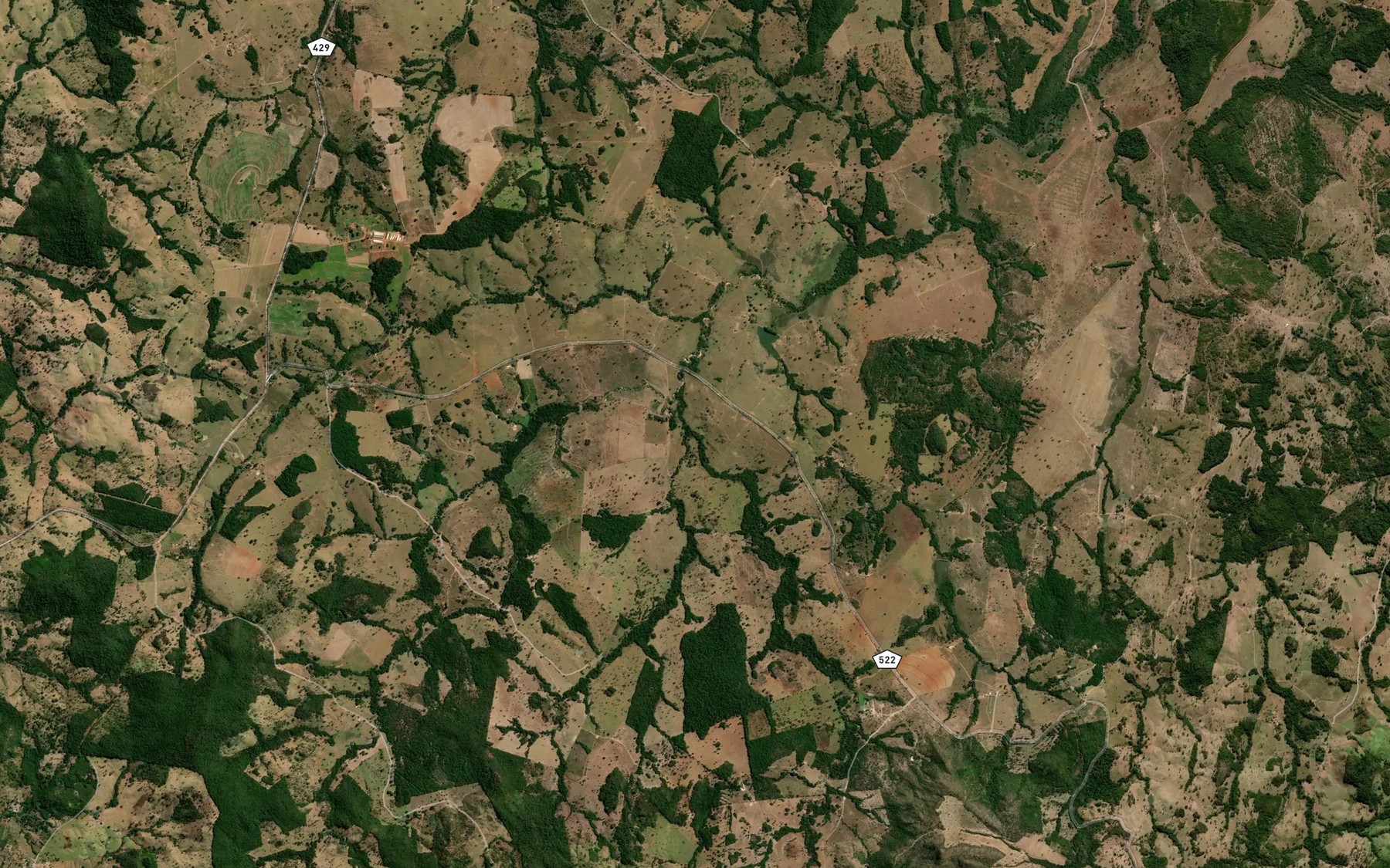 Satellite map of the Corrego Redencao