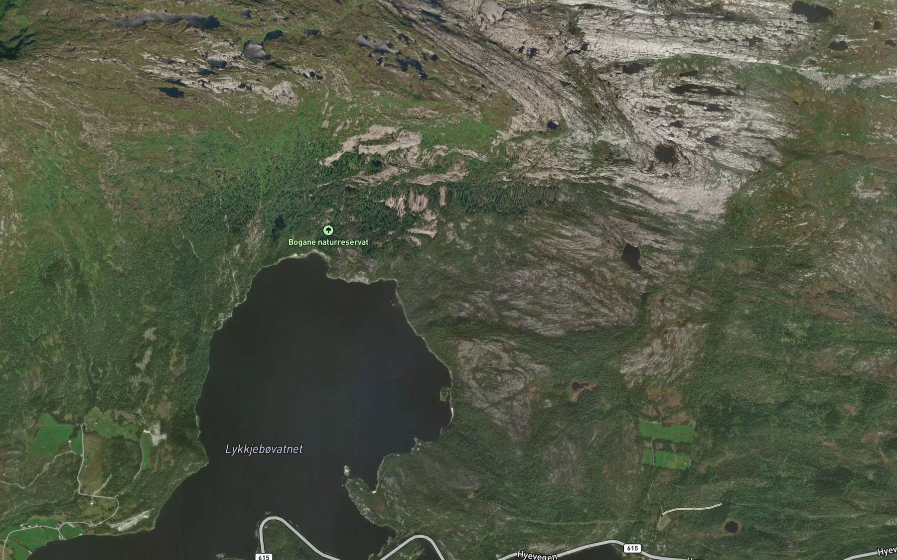 Satellite map of the Bogeelva