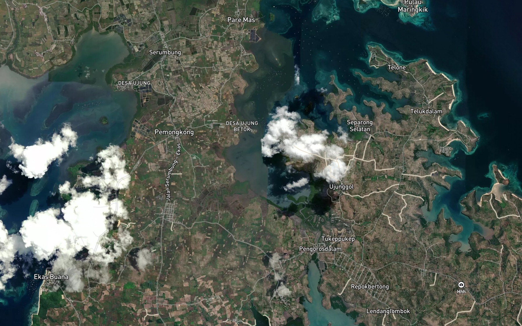 Satellite map of the Teluk Kecebing