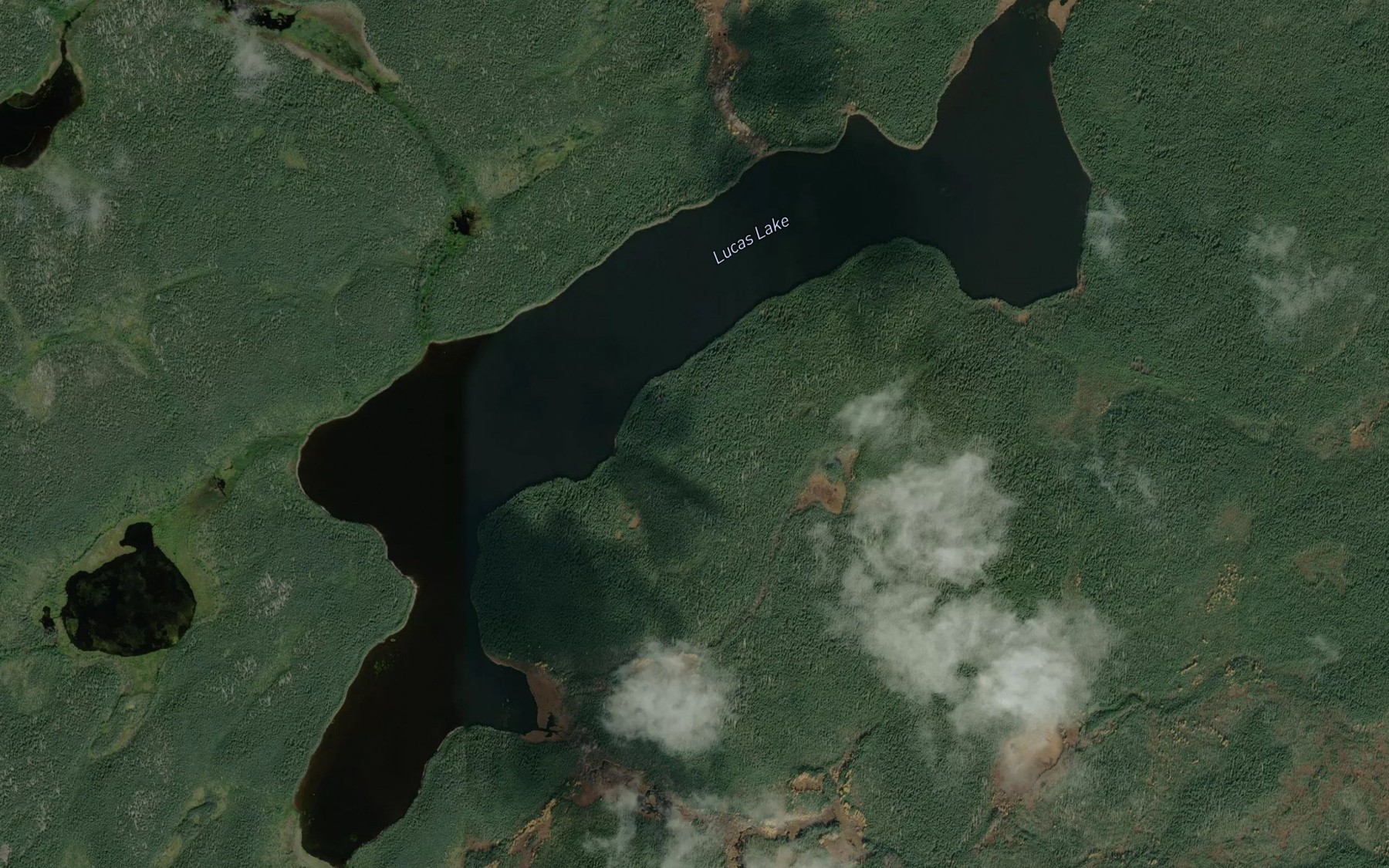 Satellite map of the Lucas Lake