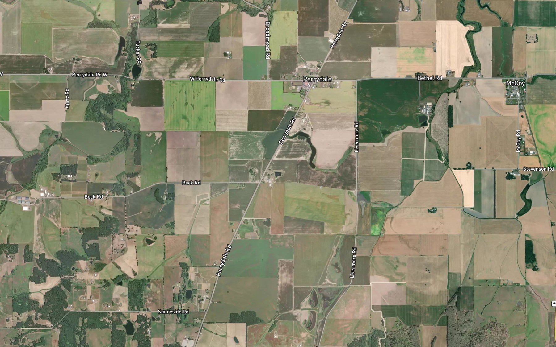 Satellite map of the Stapleton Reservoir