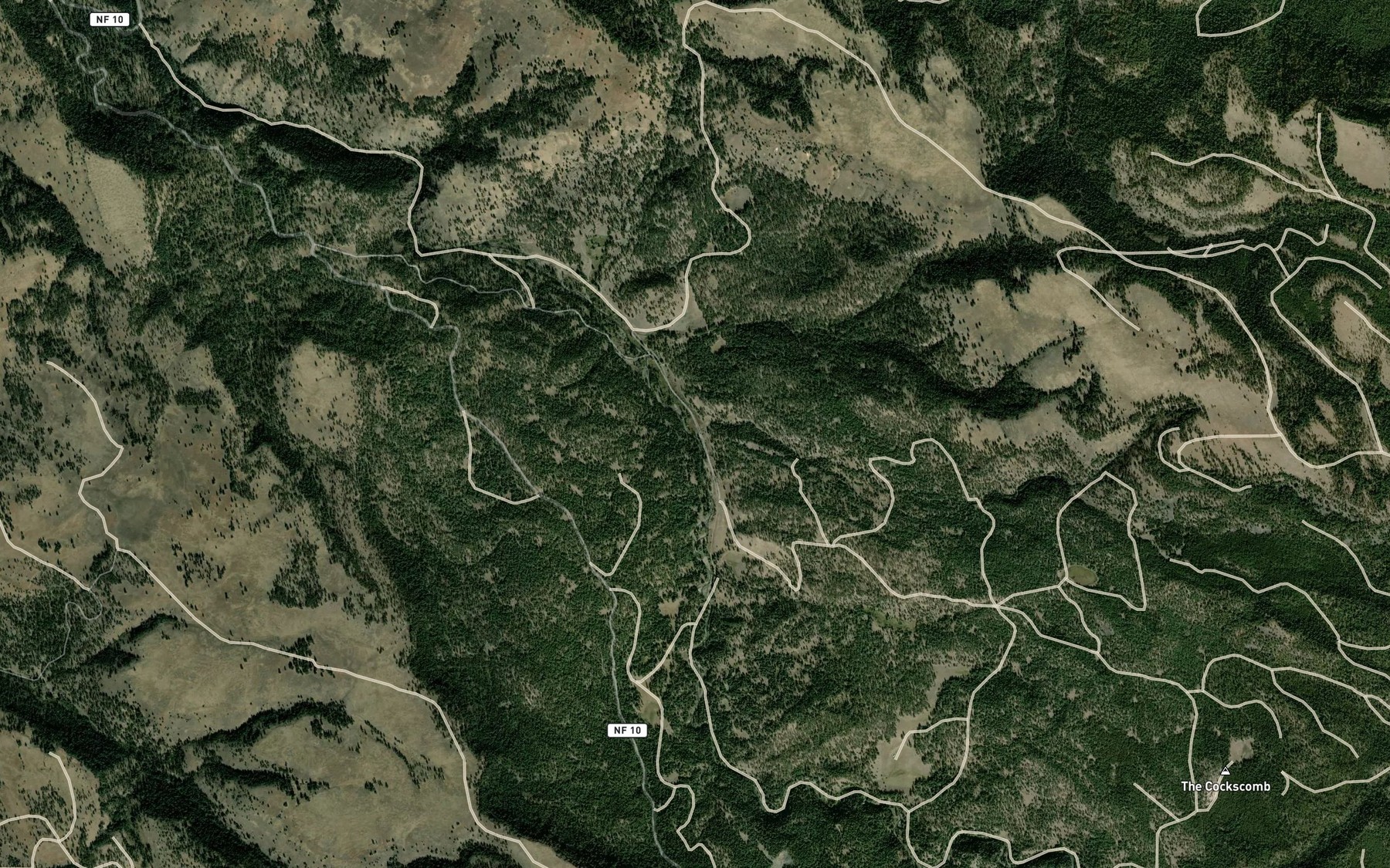 Satellite map of the Moonshine Creek