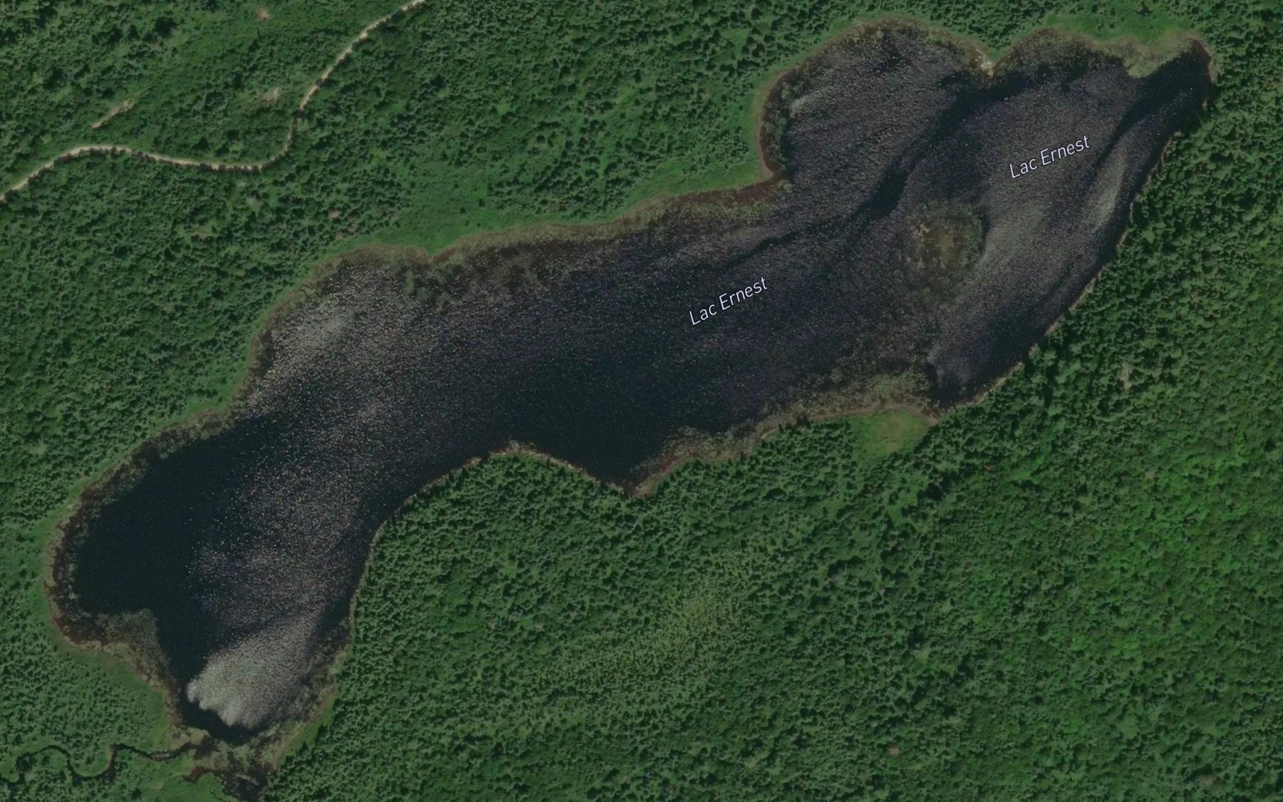 Satellite map of the Lac Ernest