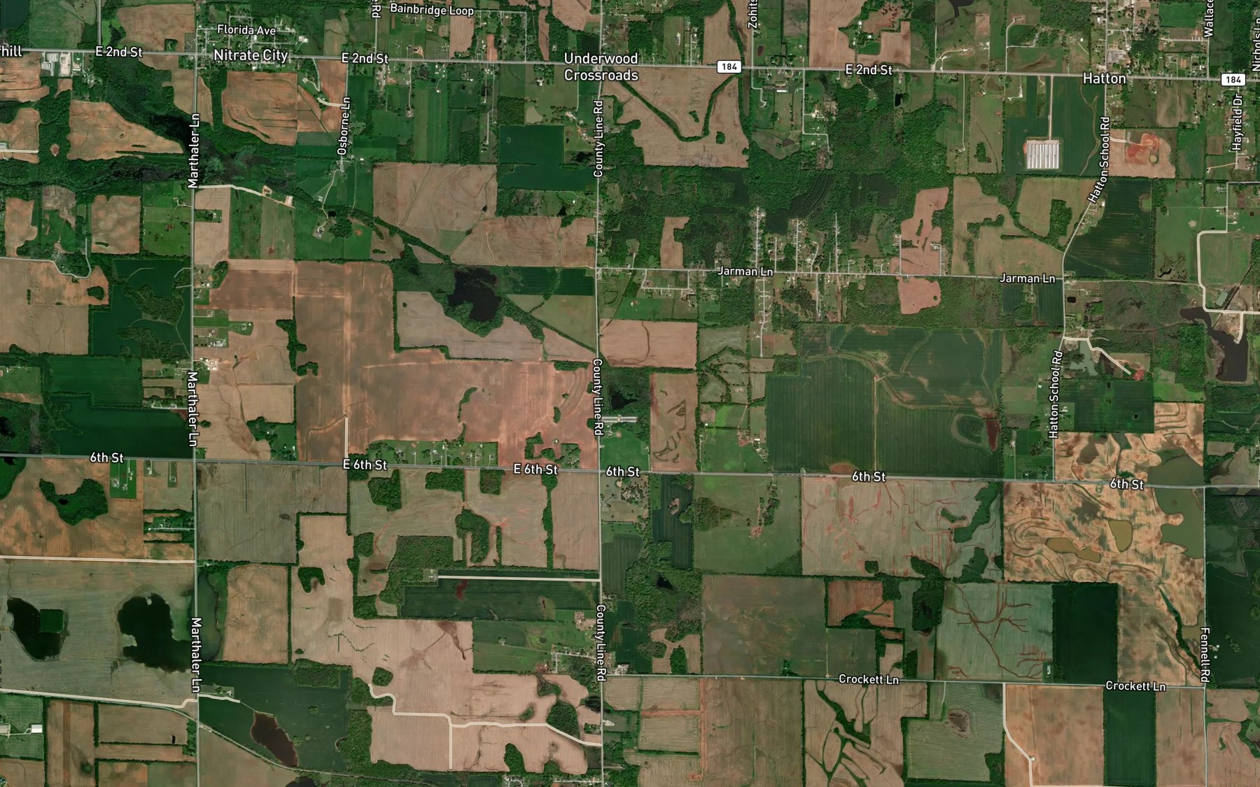 Satellite map of the Poplar Pond (historical)