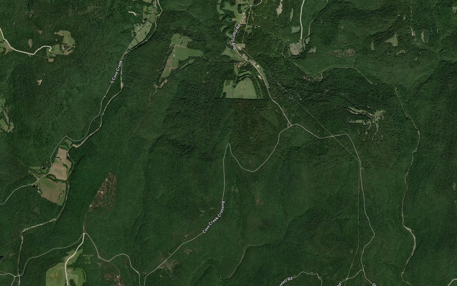 Satellite map of the Switchback Lake