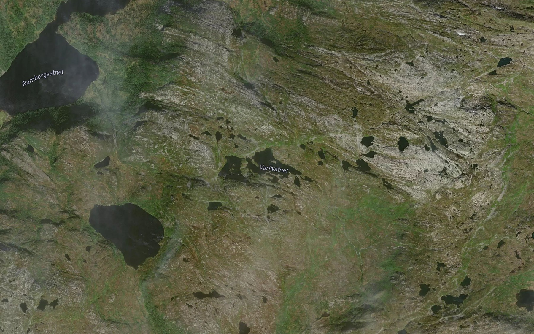 Satellite map of the Varlivatnet