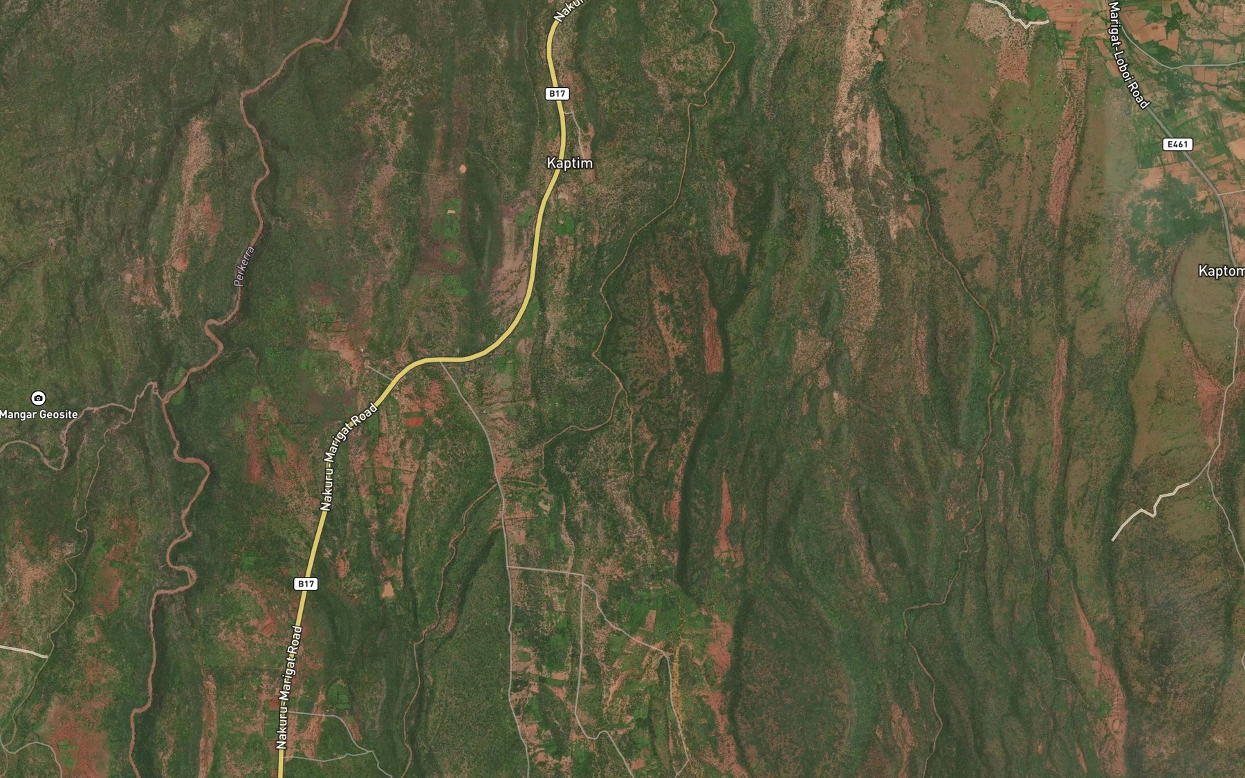 Satellite map of the Merumbe