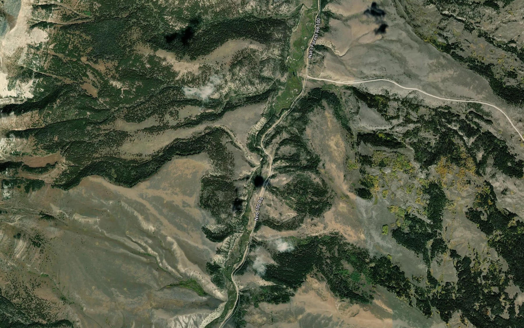 Satellite map of the Dry Fawn Creek