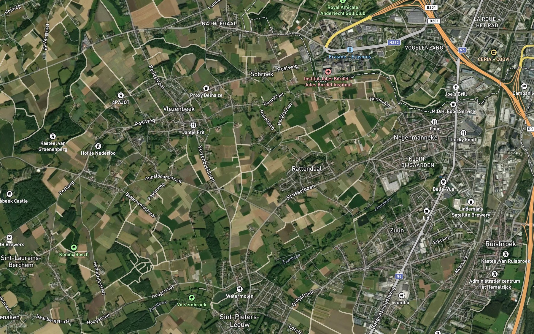 Satellite map of the Vlezenbeek