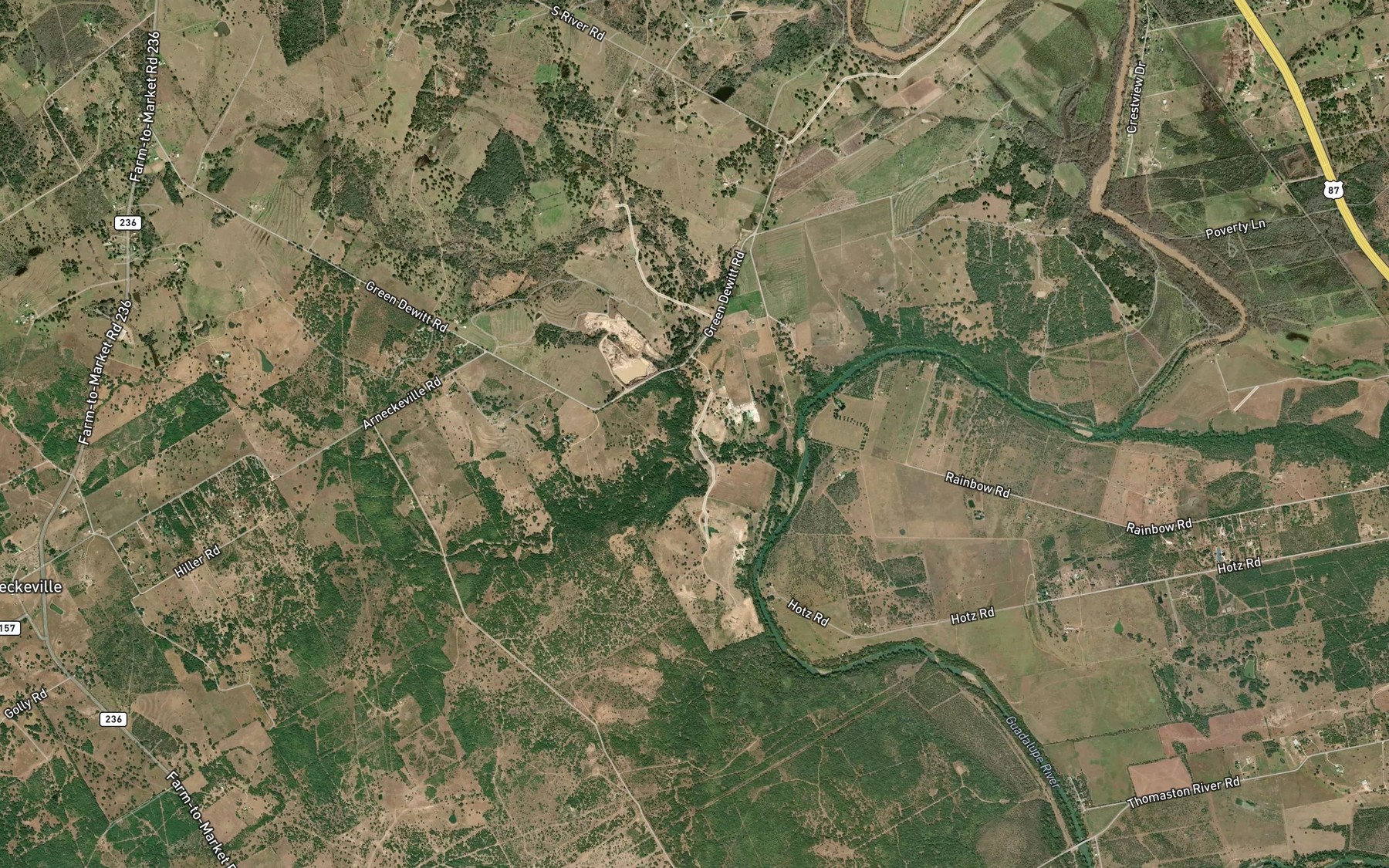 Satellite map of the North Carlisle Creek