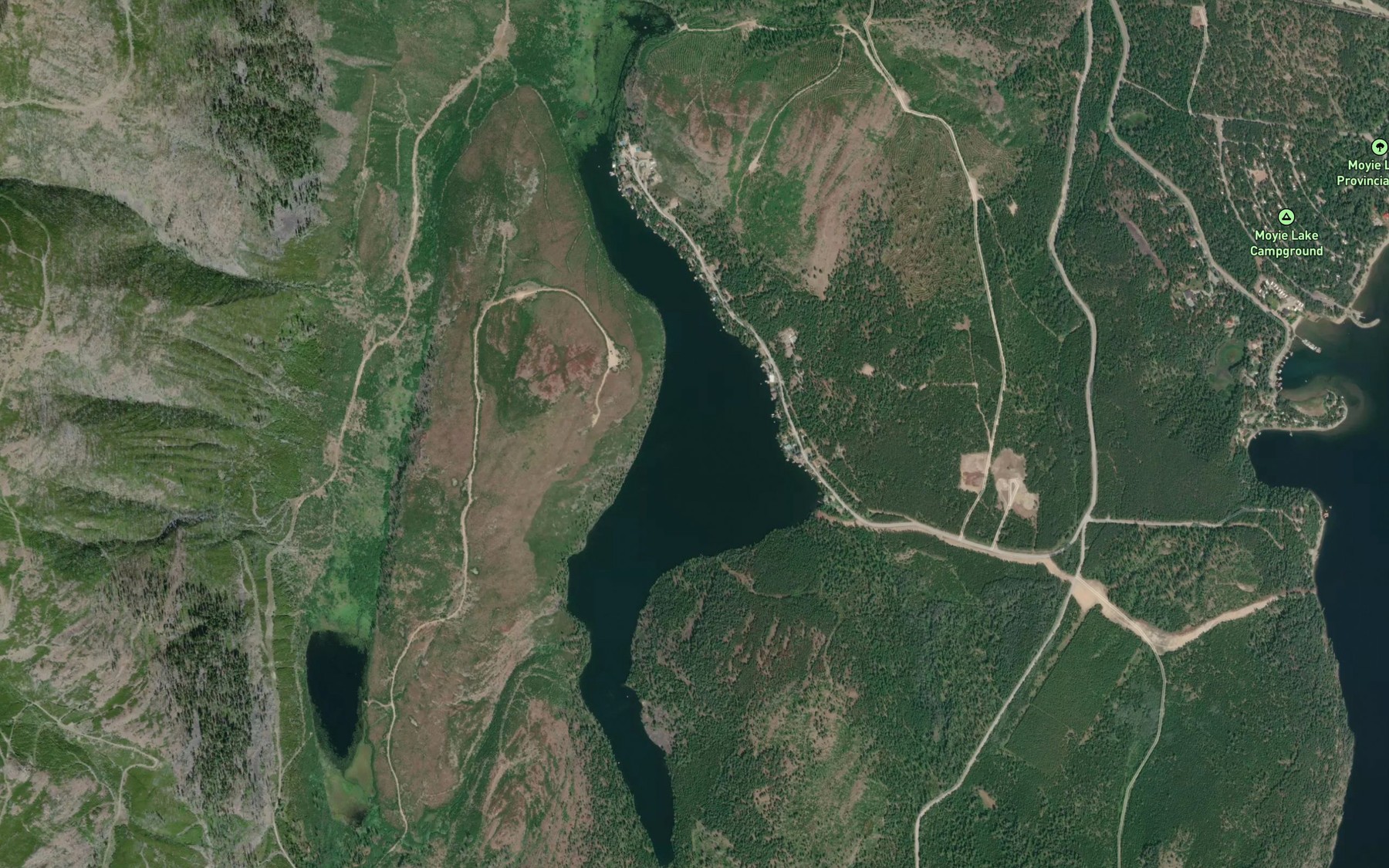 Satellite map of the Monroe Lake