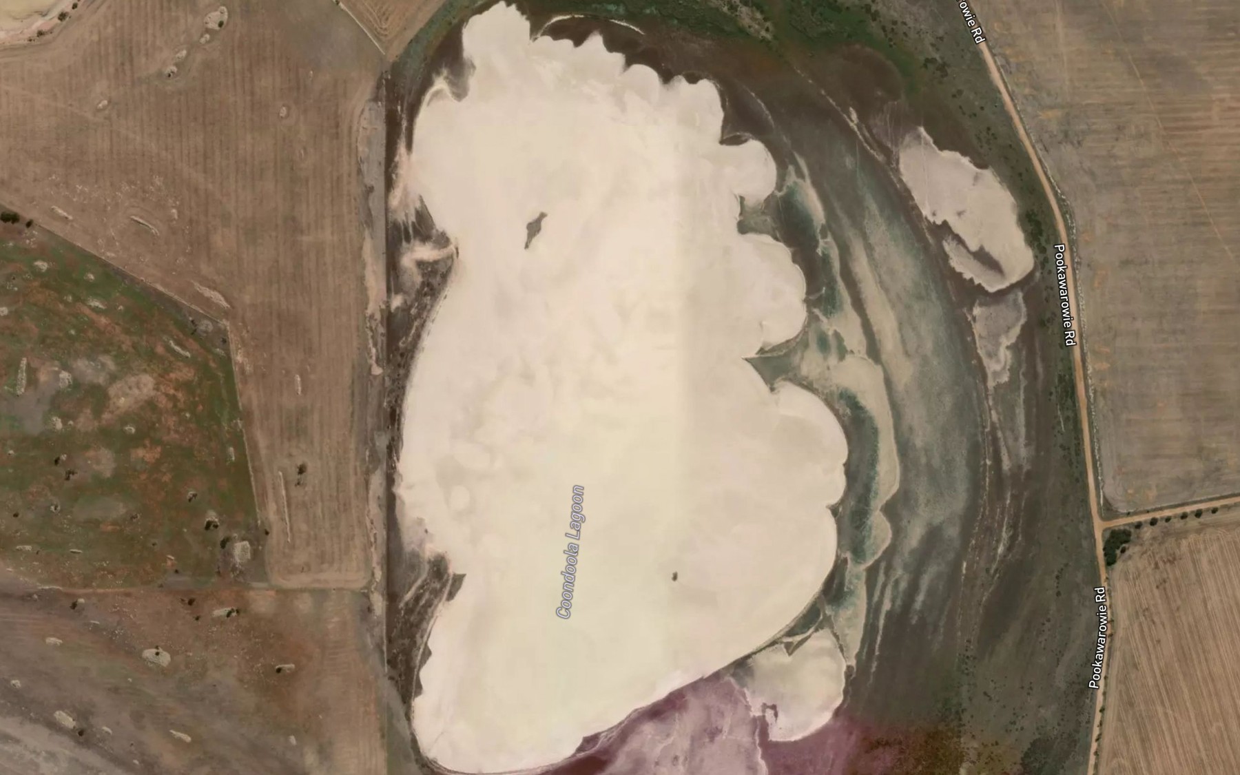Satellite map of the Coondoola Lagoon