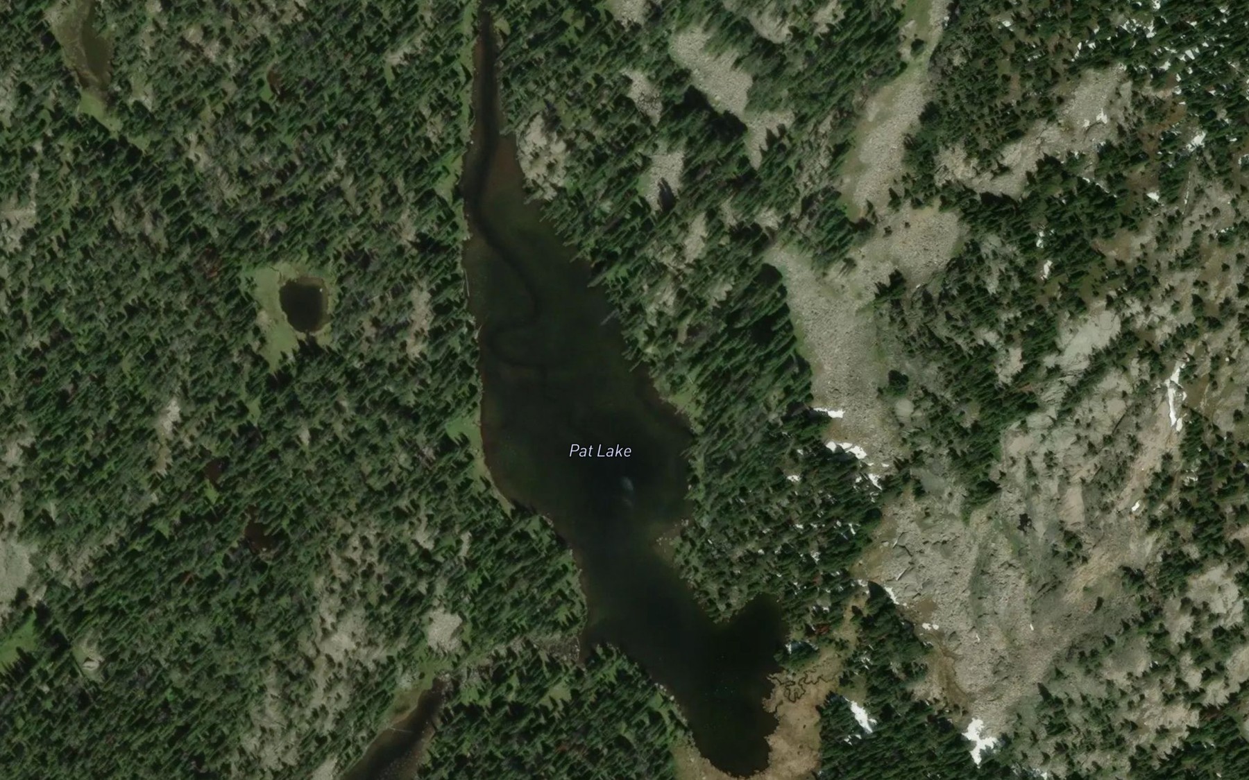 Satellite map of the Pat Lake