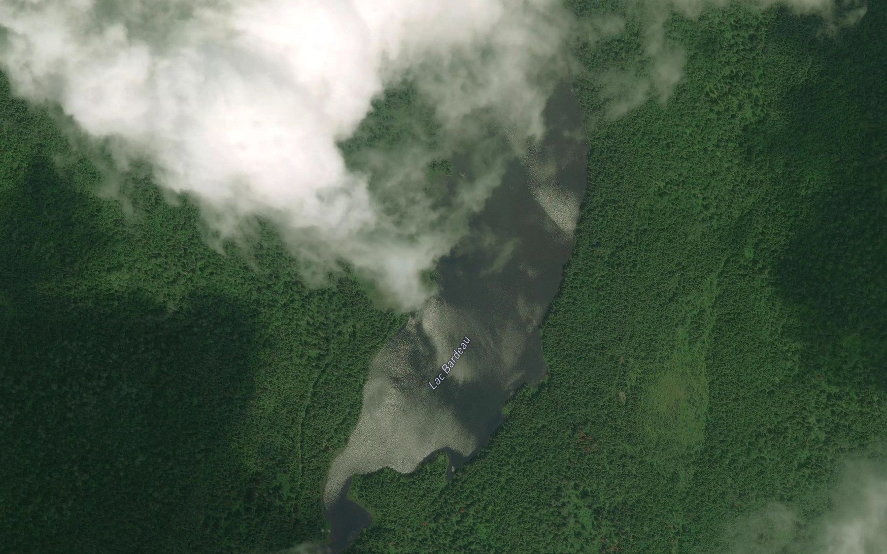Satellite map of the Lac Bardeau