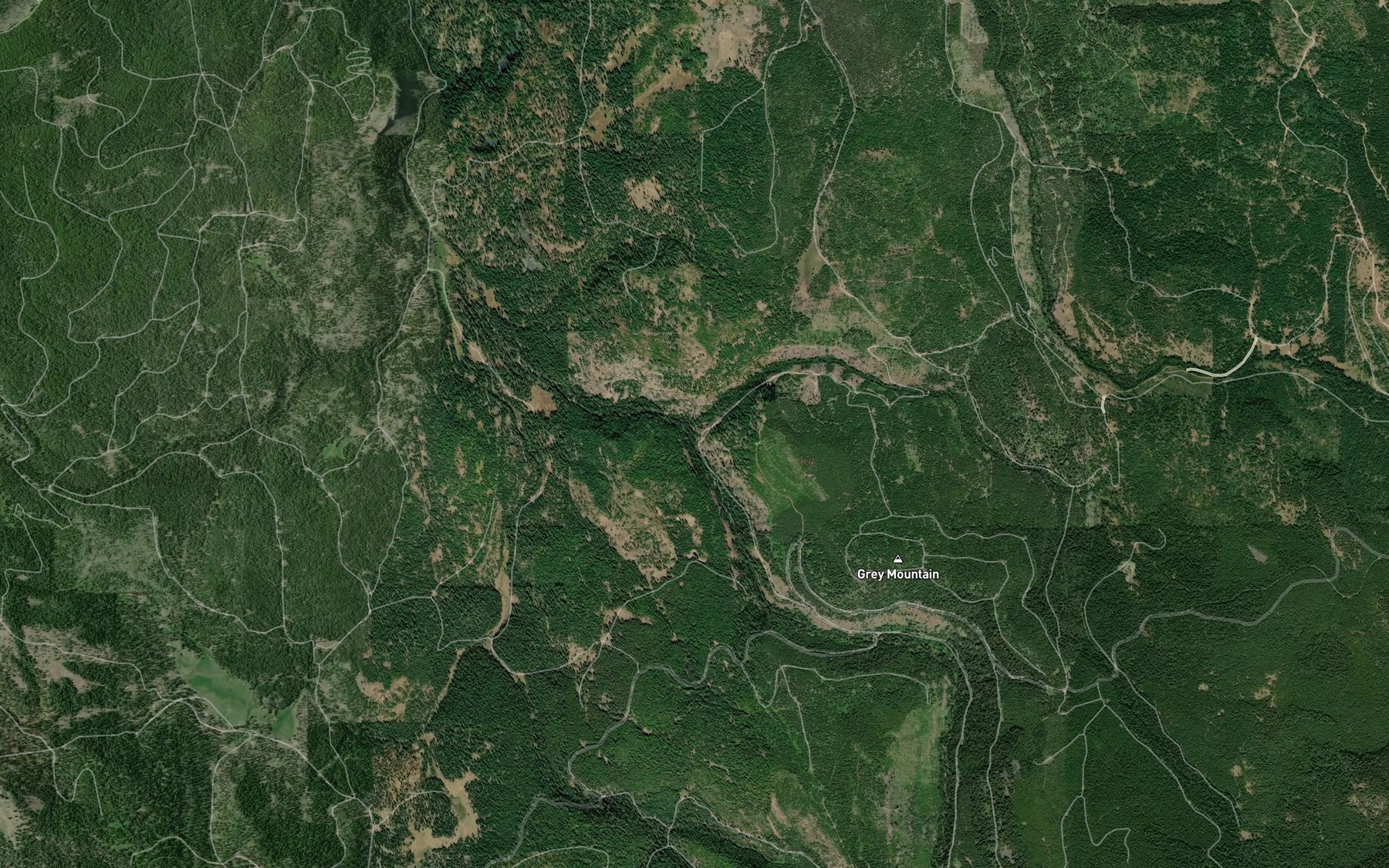 Satellite map of the North Fork Indian Creek