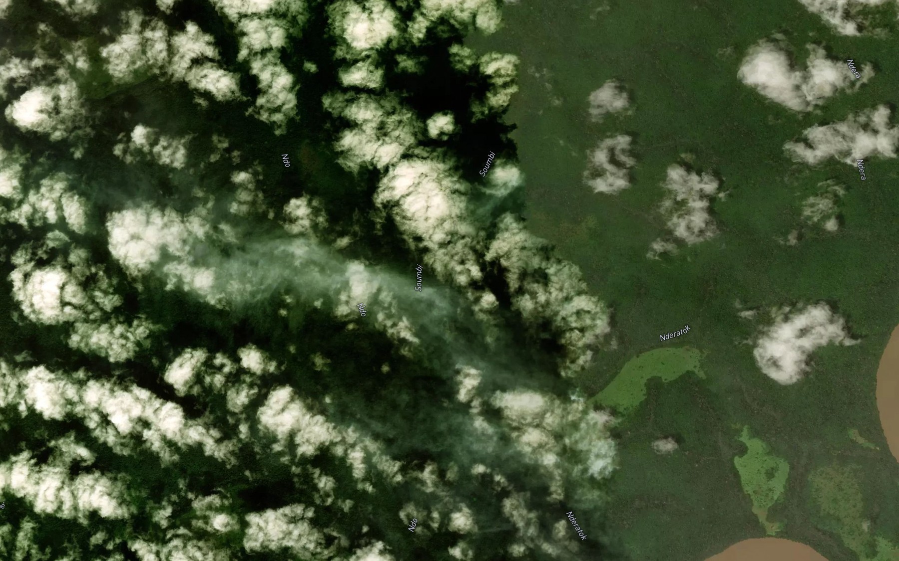 Satellite map of the Soumbi