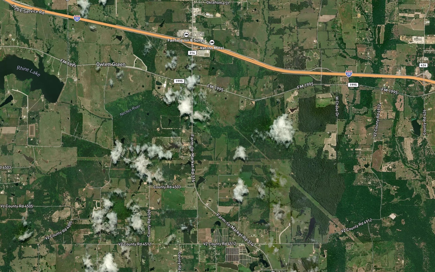 Satellite map of the Bethlehem Branch