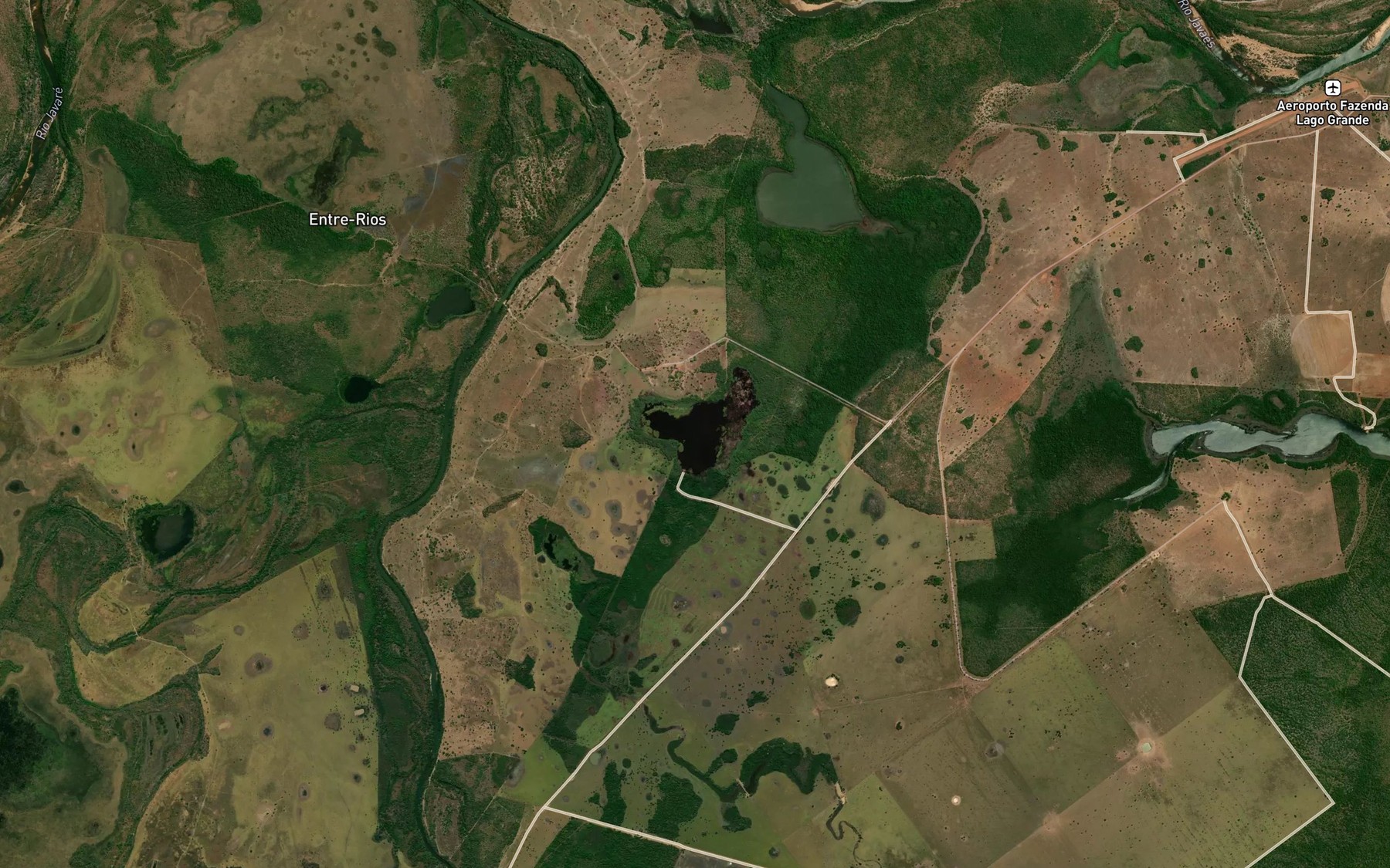 Satellite map of the Lagoa Verde