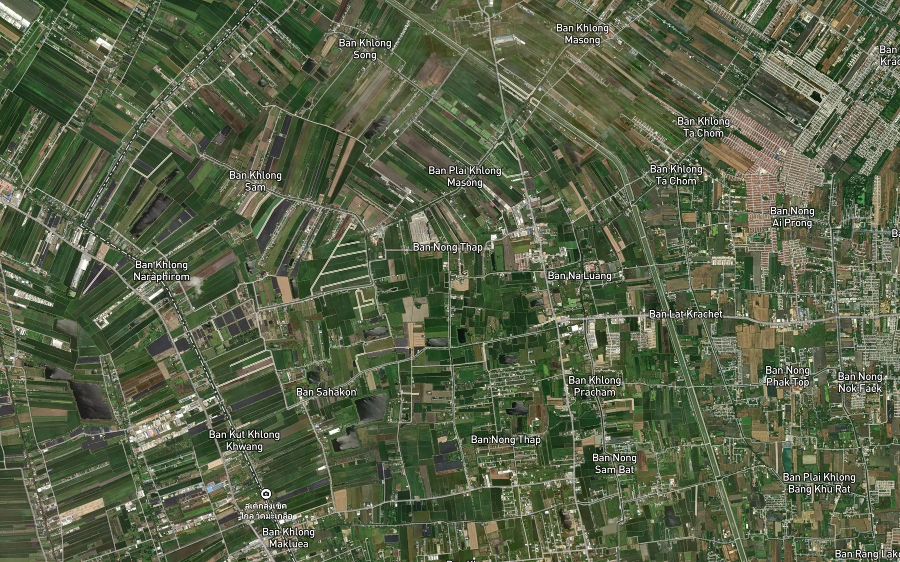 Satellite map of the Khlong Lat Ta Chom