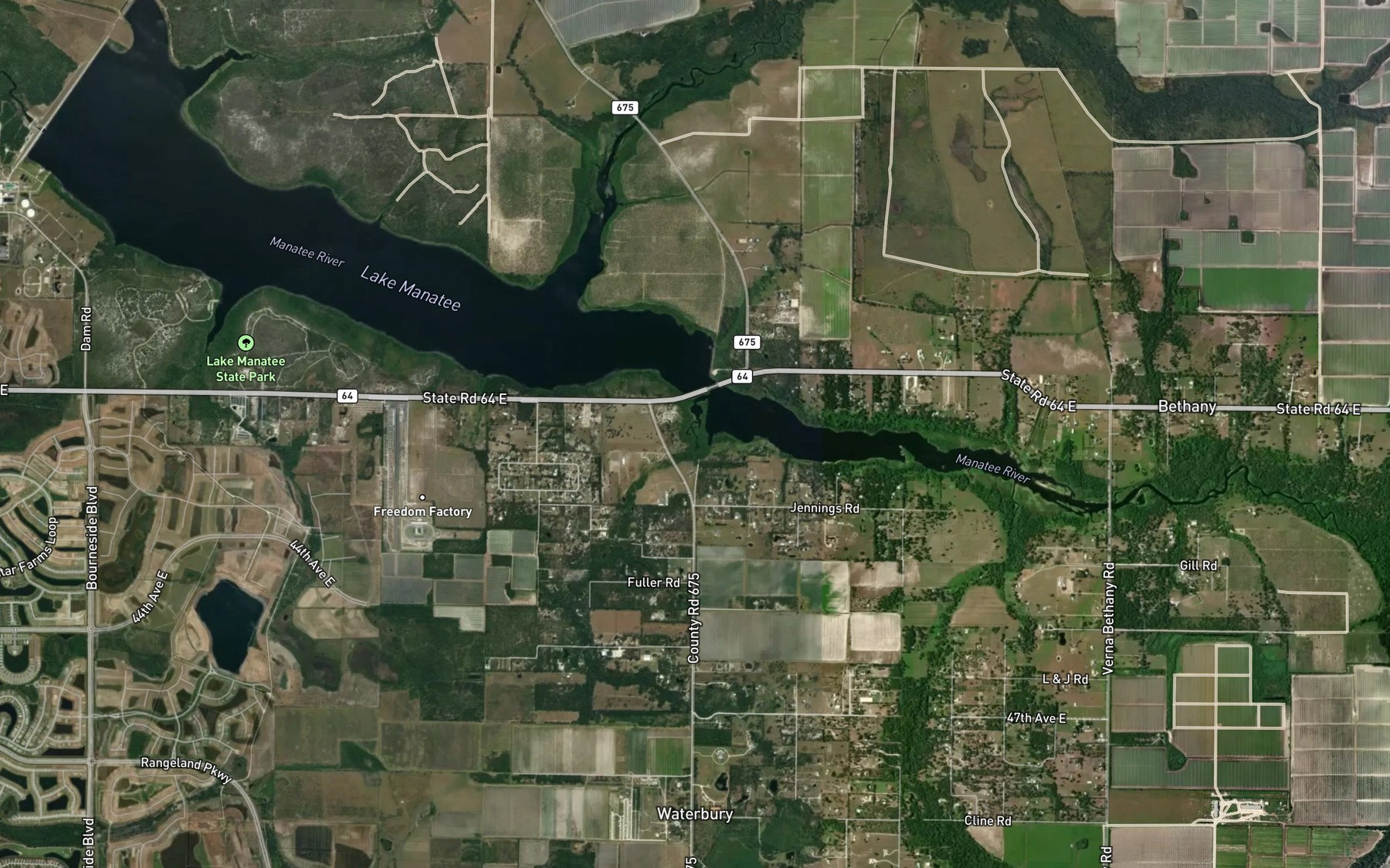Satellite map of the Corbit Branch