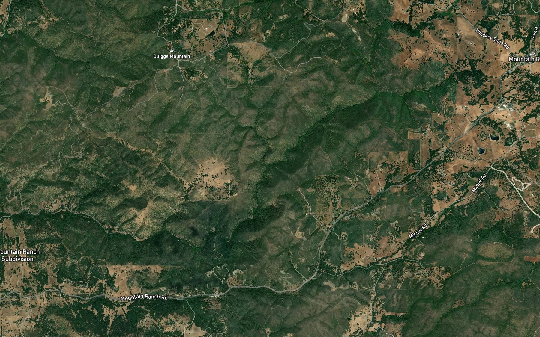 Satellite map of the Black Spring Creek