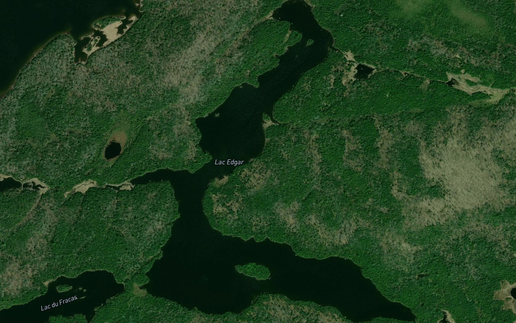 Satellite map of the Lac Edgar