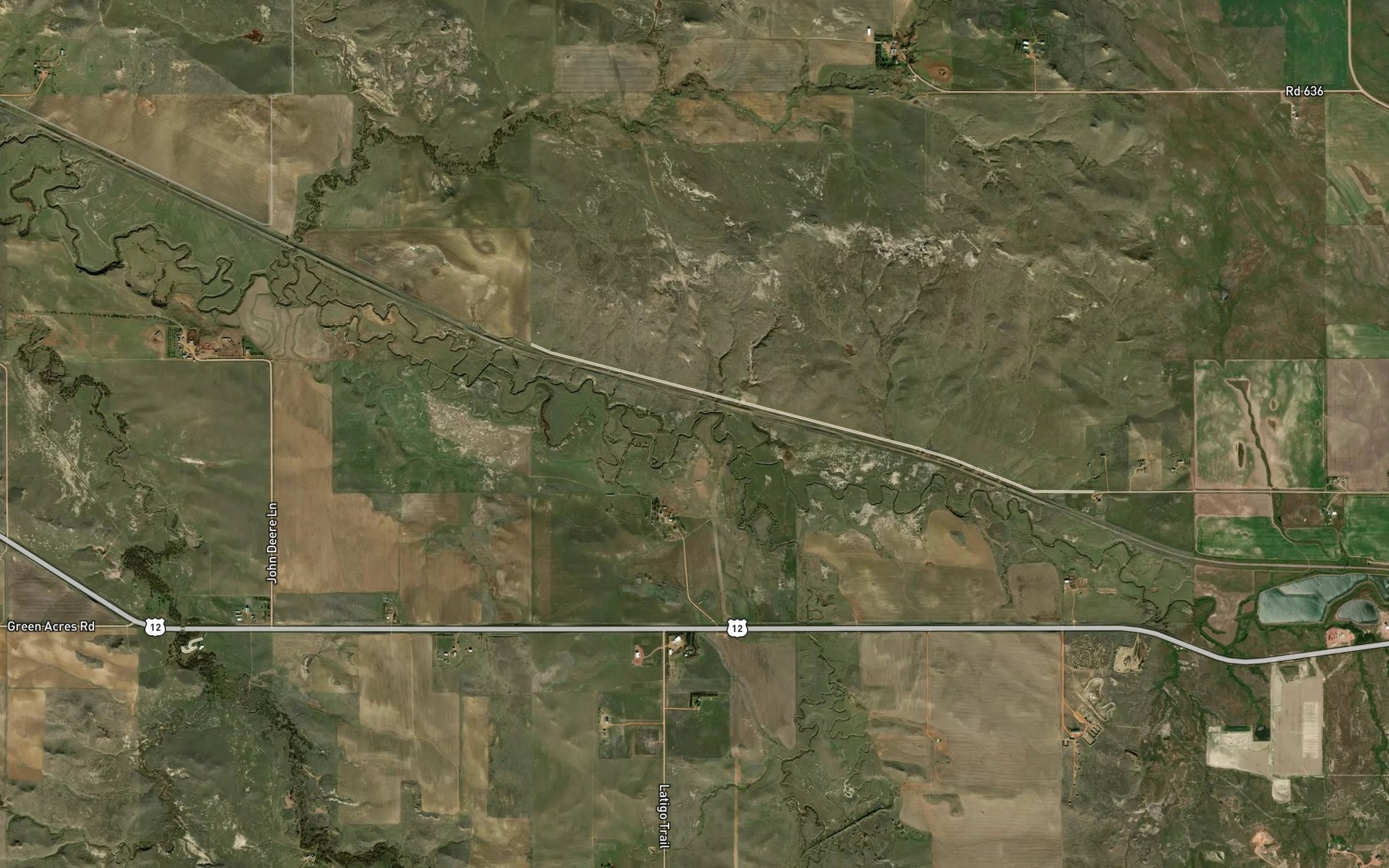 Satellite map of the Red Butte Creek