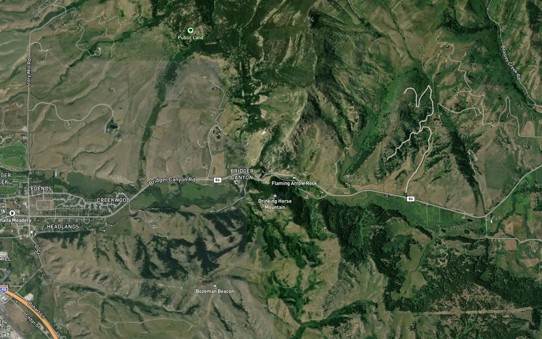 Satellite map of the 01S06E34BD__01 Spring