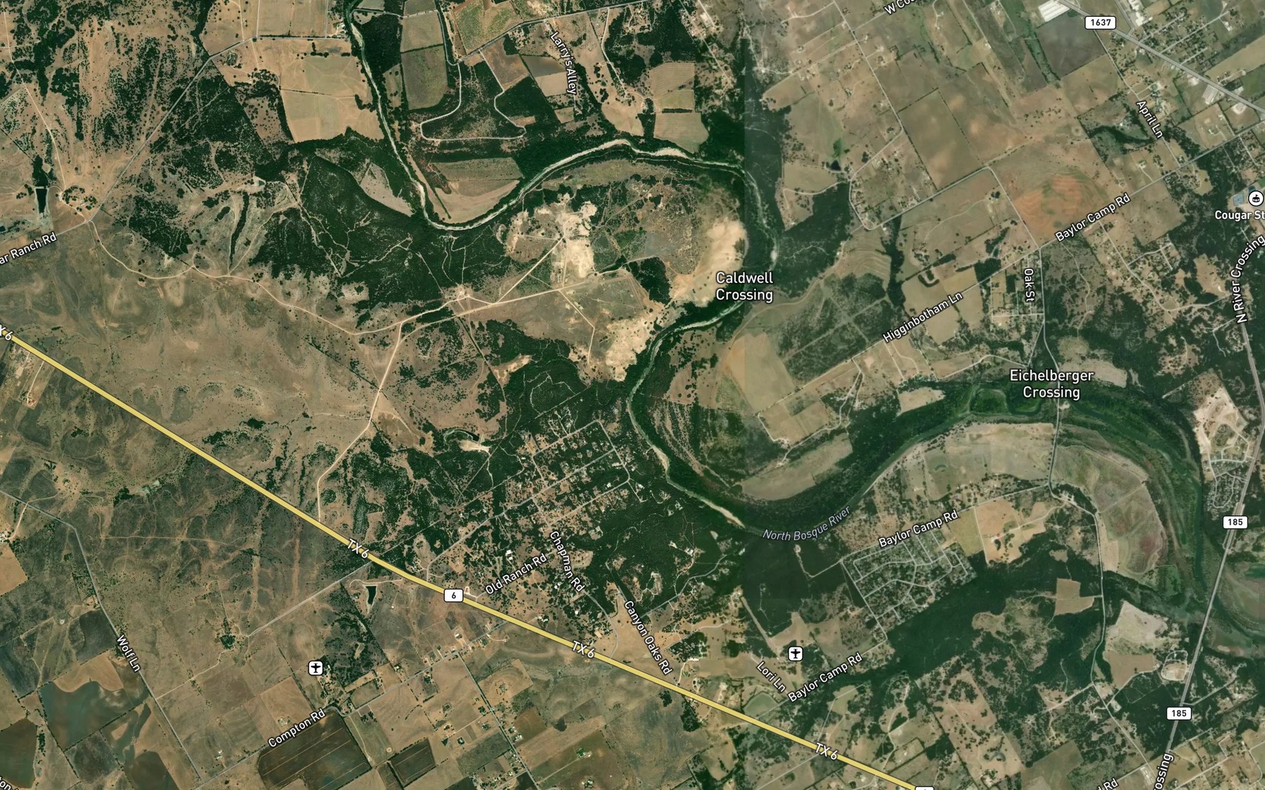 Satellite map of the Long Branch
