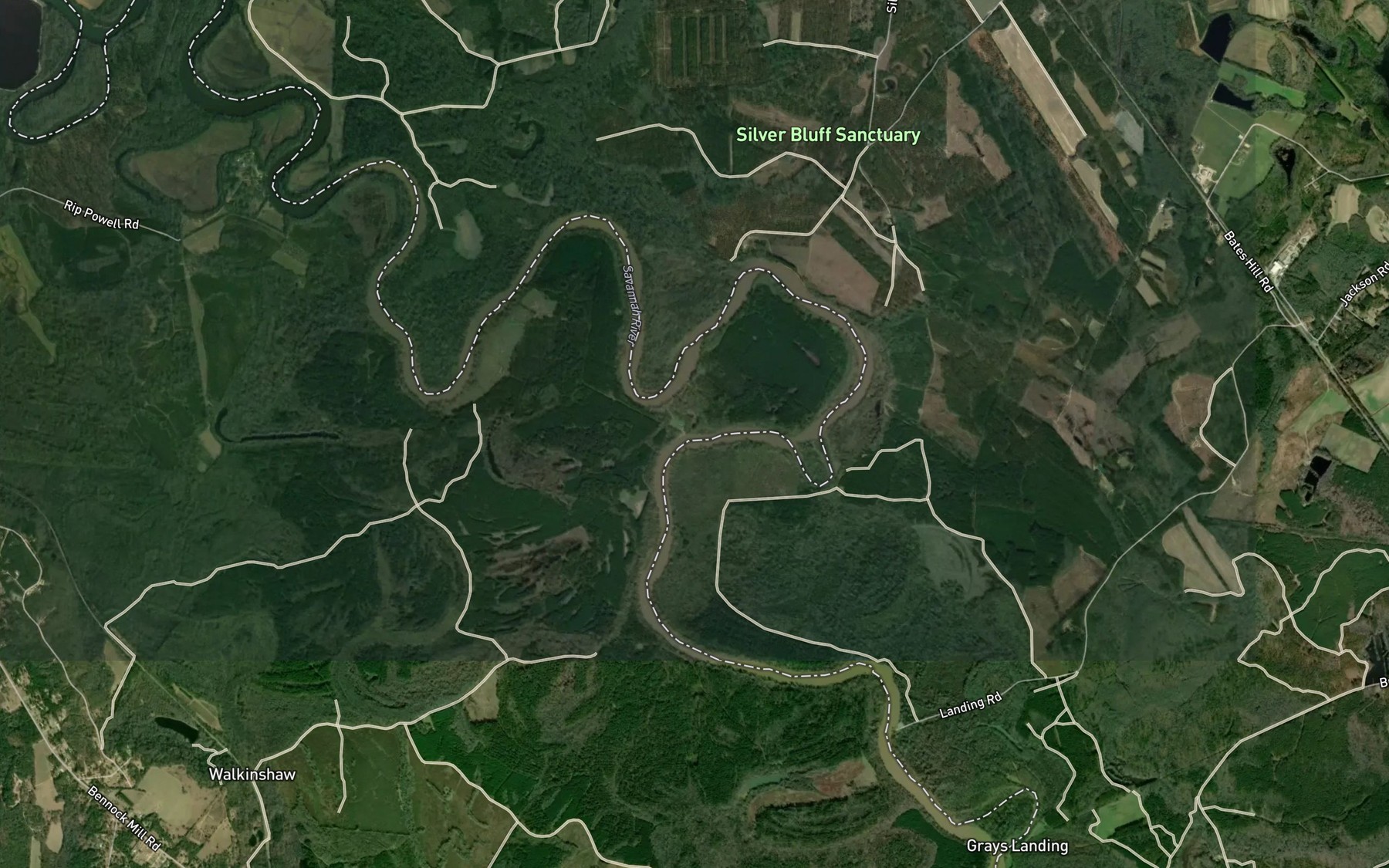 Satellite map of the Spanish Cut